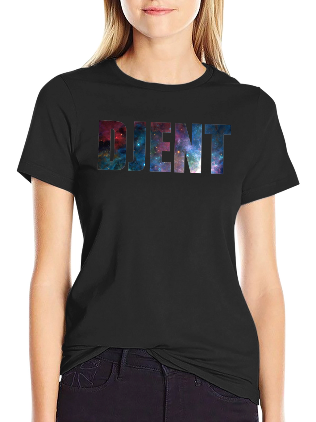 Djent Galaxy Print Black T-Shirt