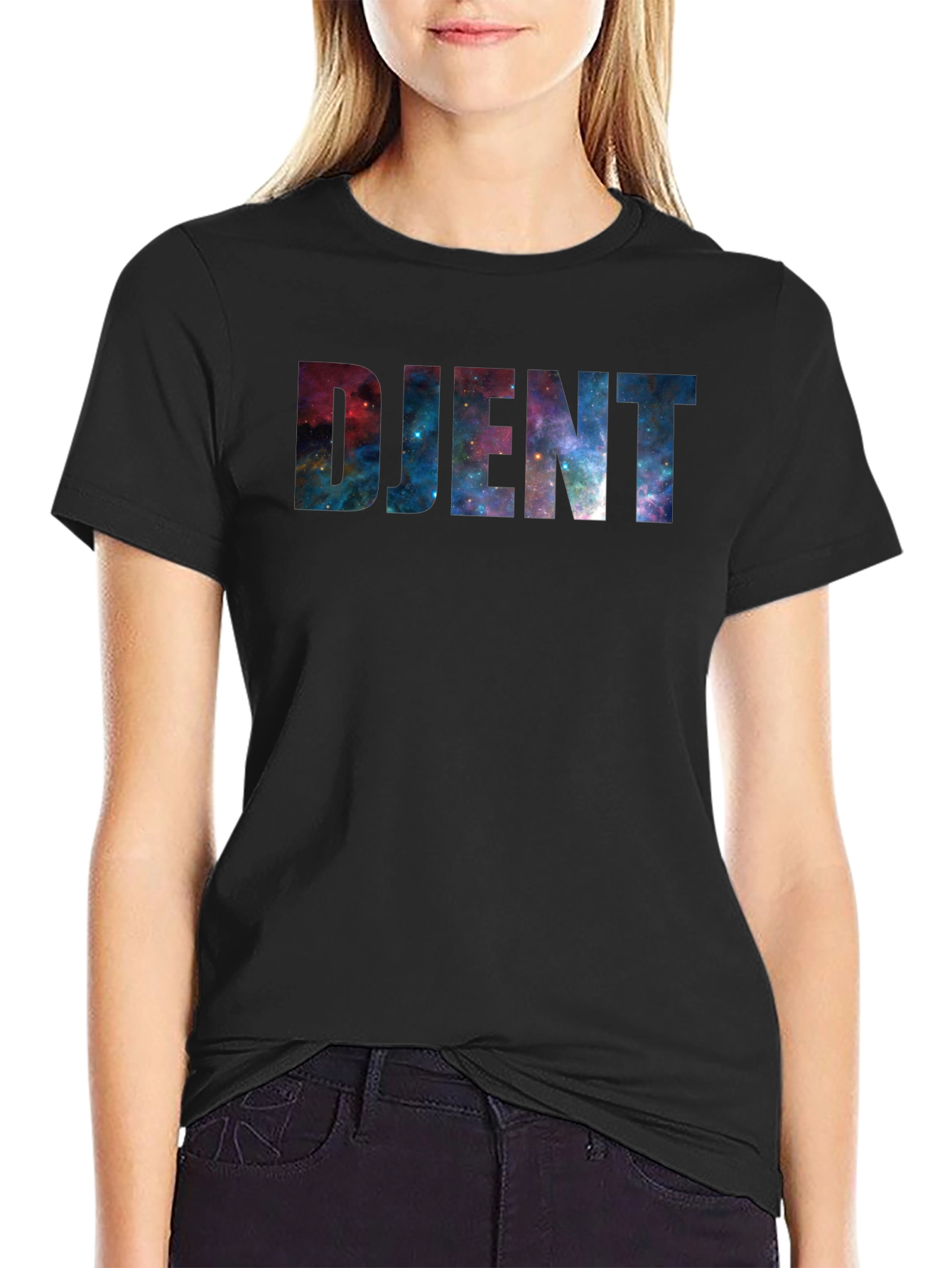 Djent Galaxy Print Black T-Shirt