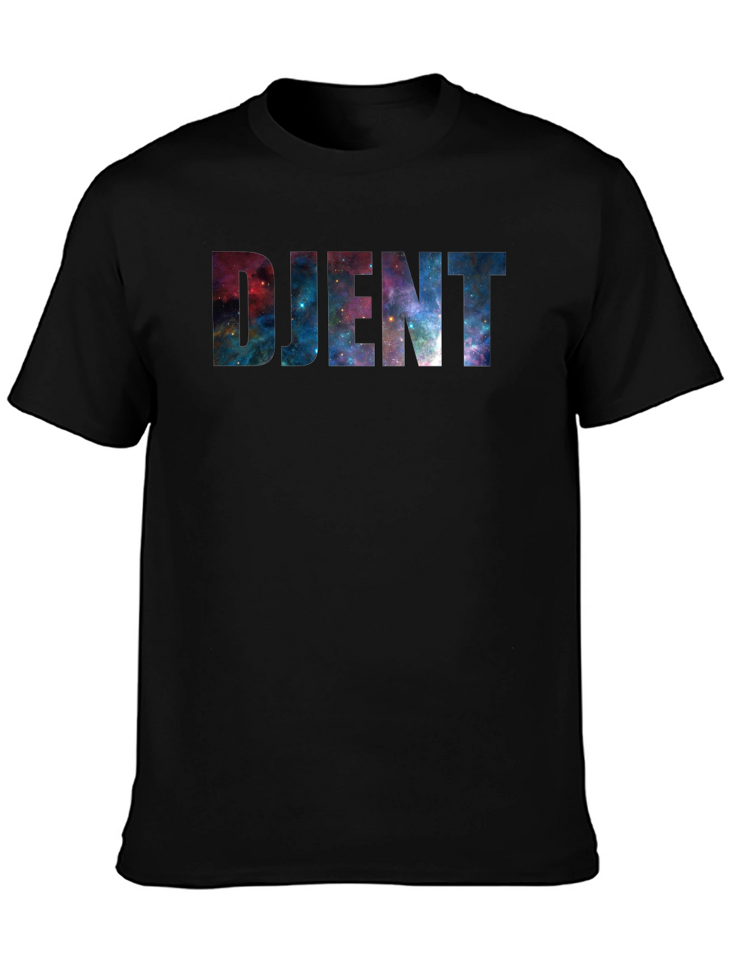 Djent Galaxy Print Black T-Shirt