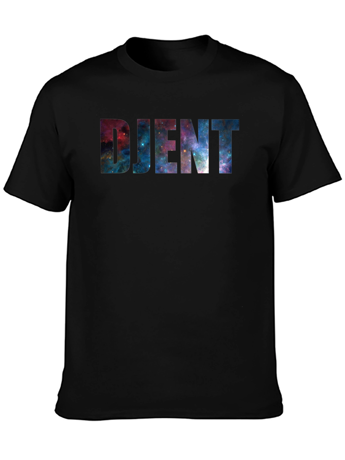 Djent Galaxy Print Black T-Shirt