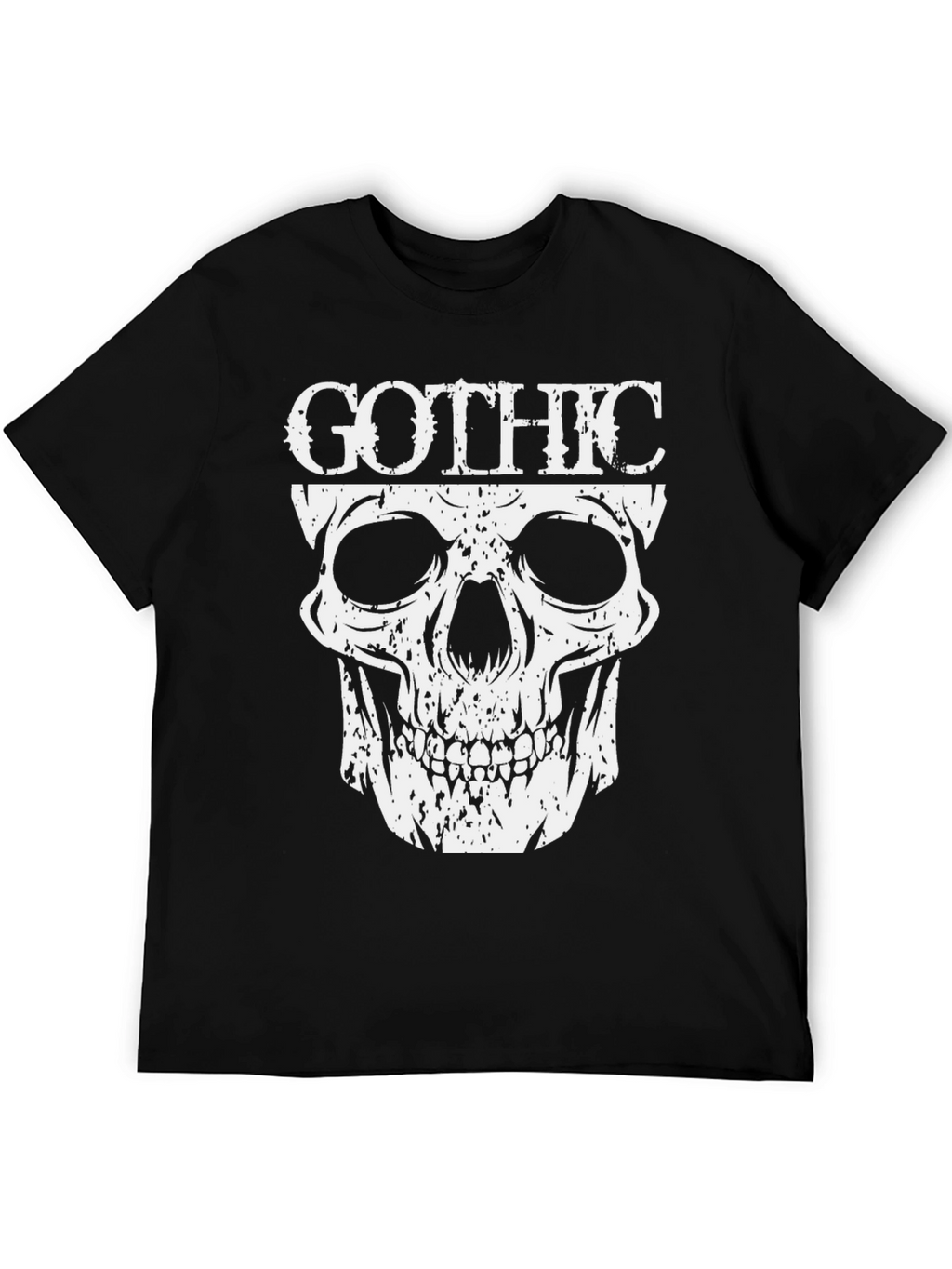 Gothic Skull Graphic T-Shirt - Dark Fashion