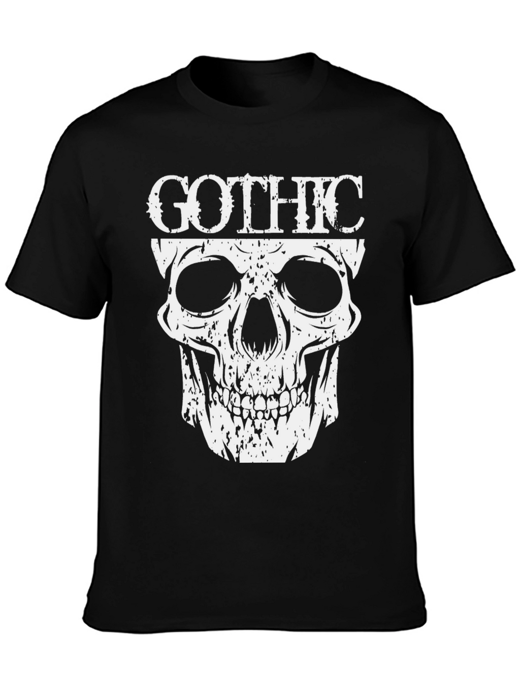 Gothic Skull Graphic T-Shirt - Dark Fashion