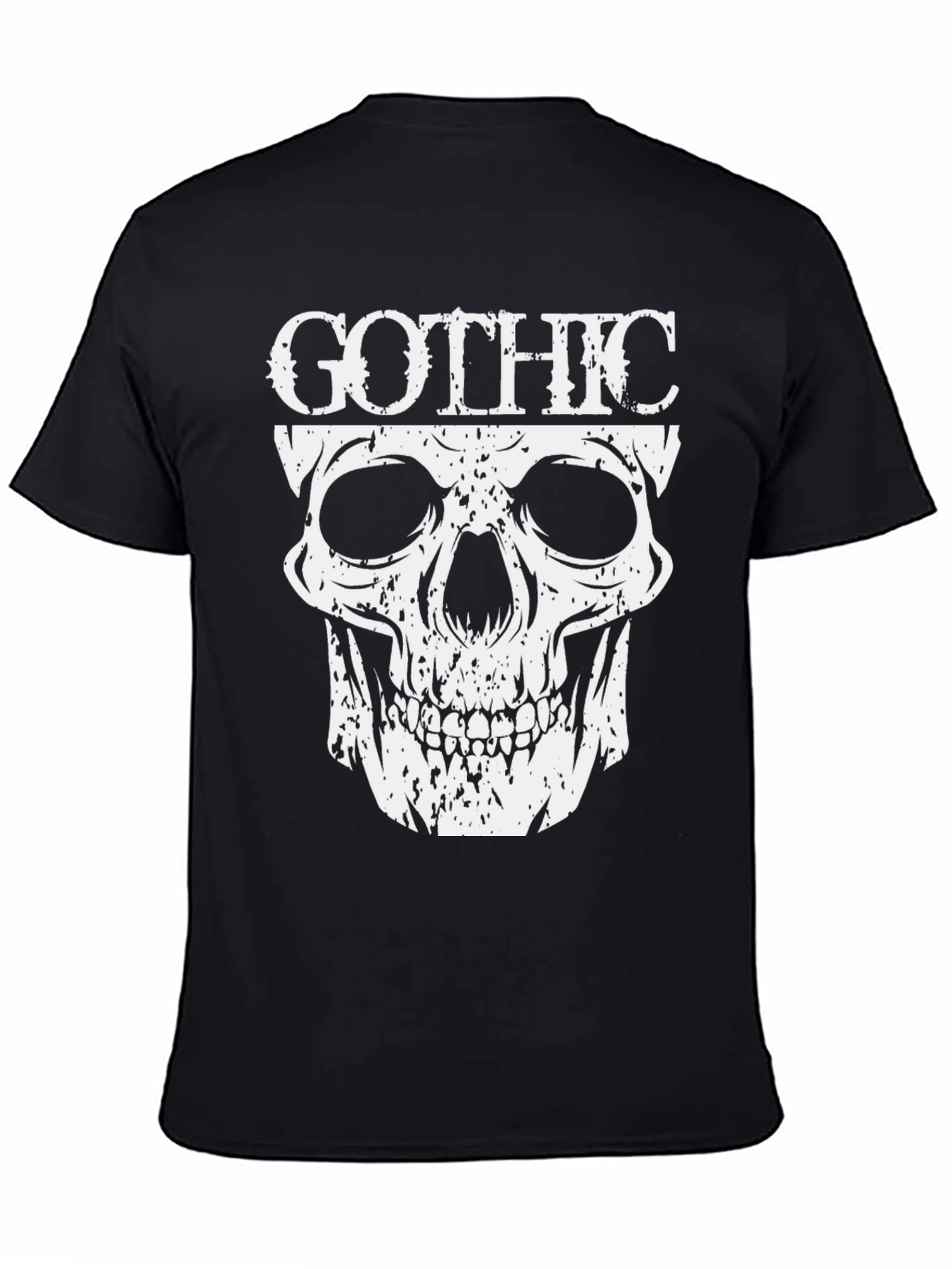 Gothic Skull Graphic T-Shirt - Dark Fashion
