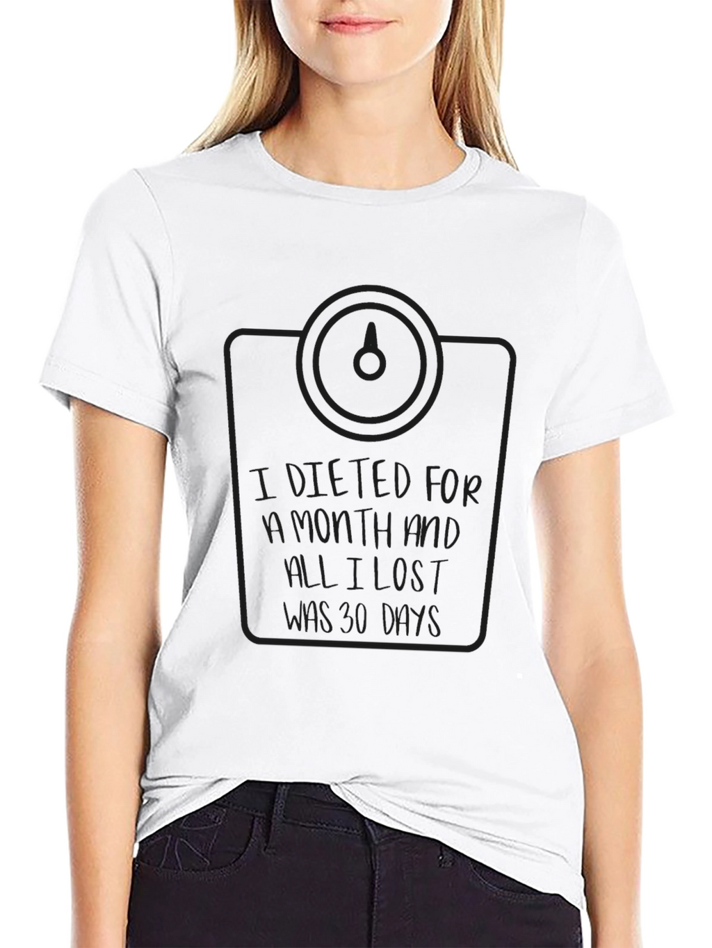Humorous I Dieted Black T-Shirt