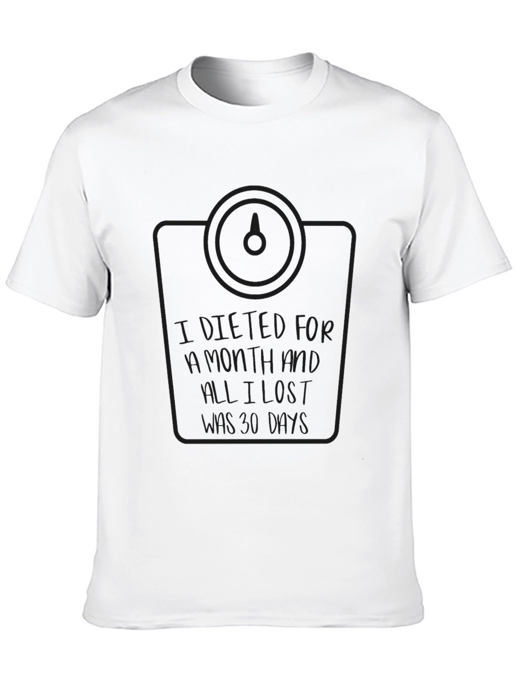 Humorous I Dieted Black T-Shirt