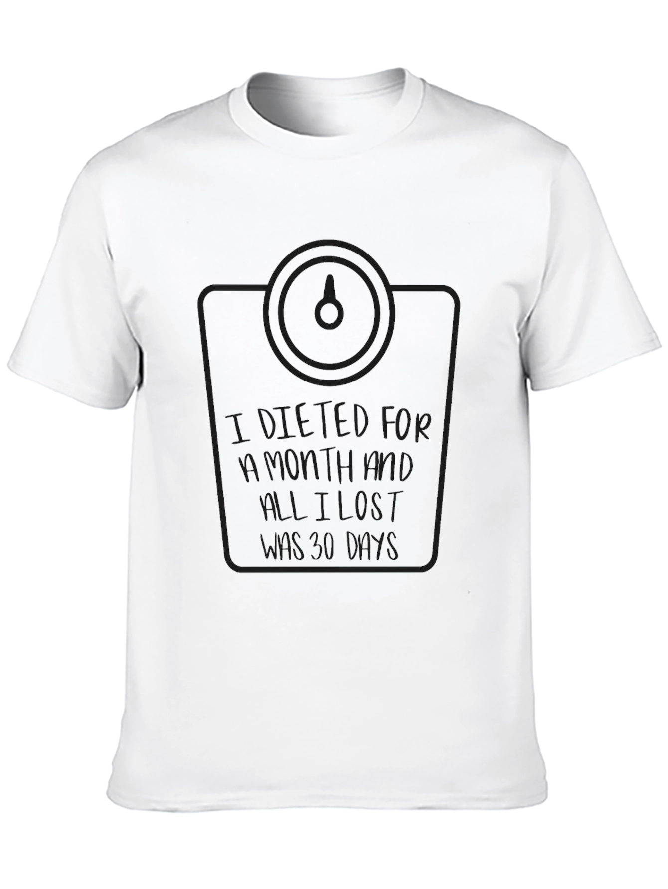 Humorous I Dieted Black T-Shirt