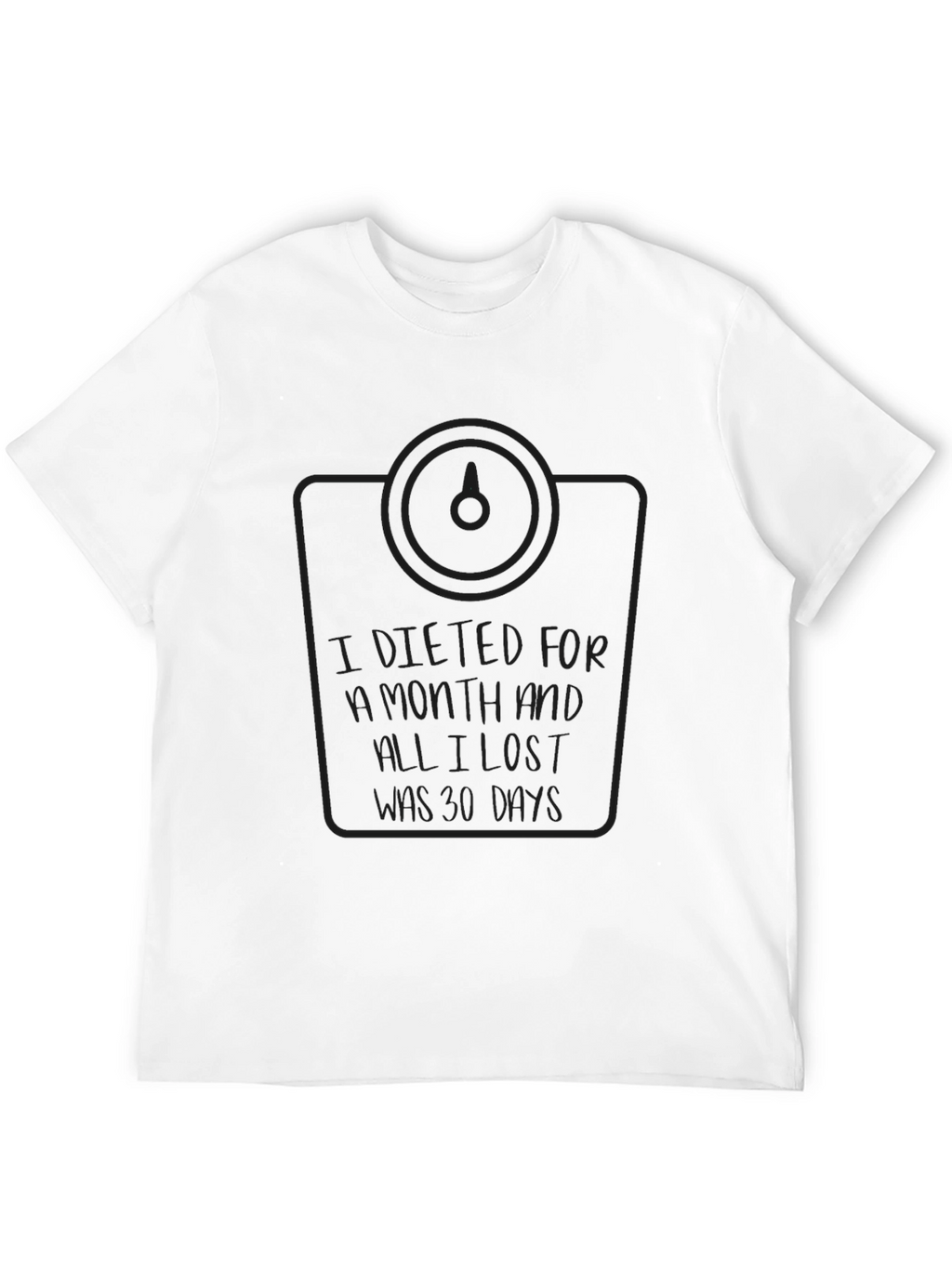 Humorous I Dieted Black T-Shirt