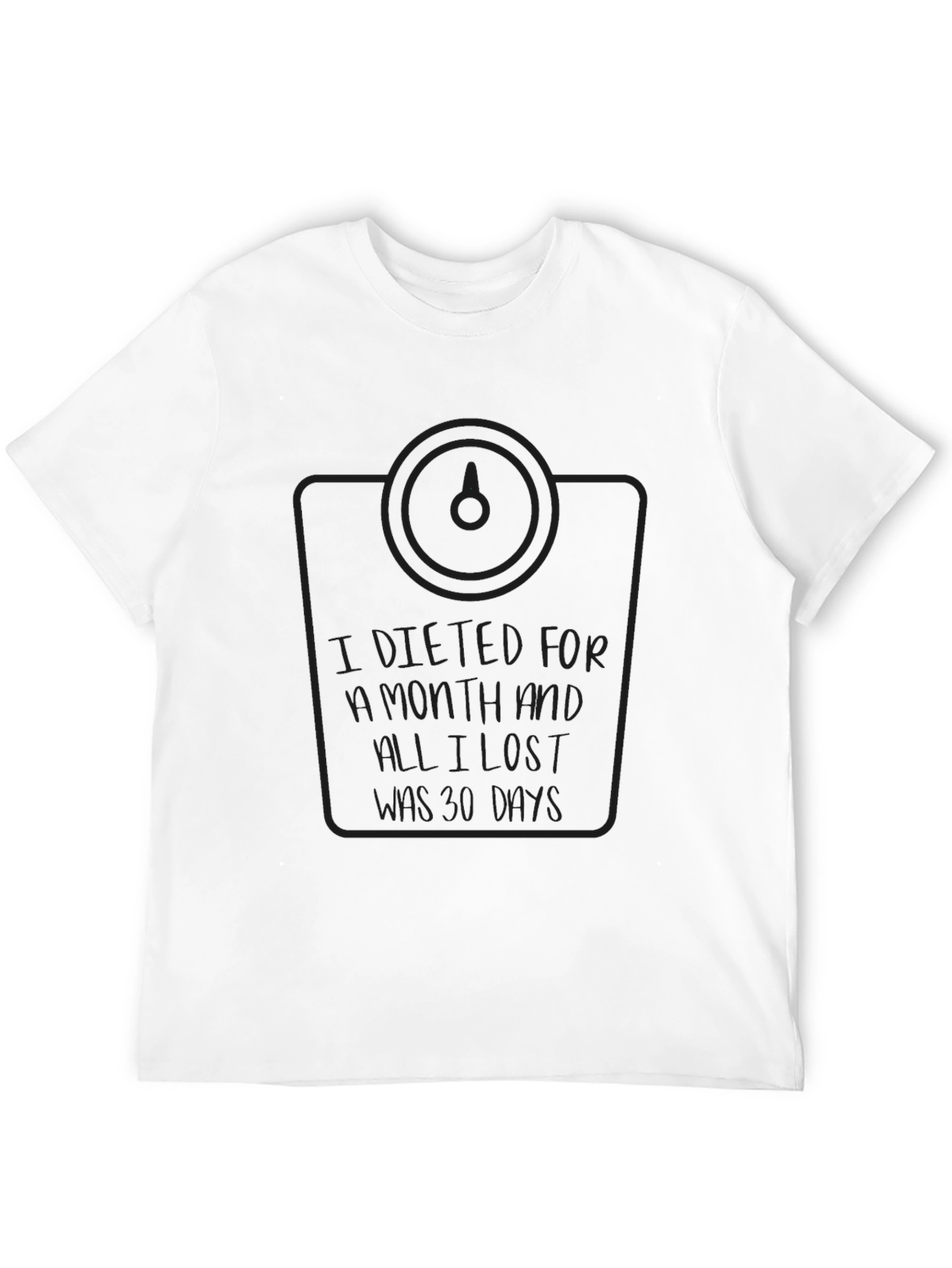 Humorous I Dieted Black T-Shirt