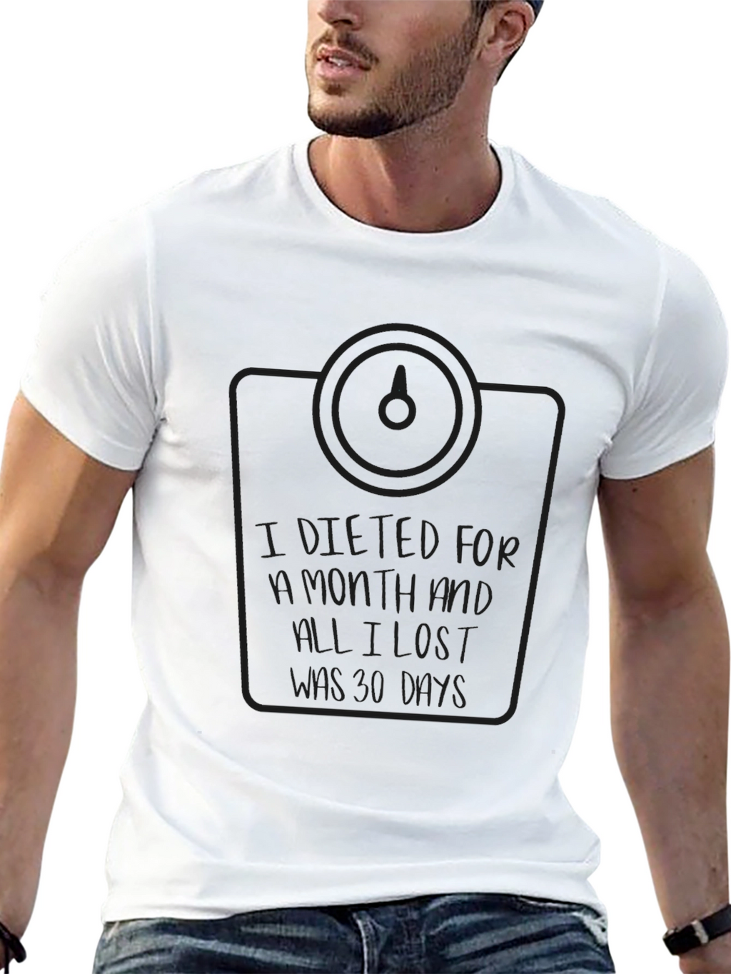 Humorous I Dieted Black T-Shirt