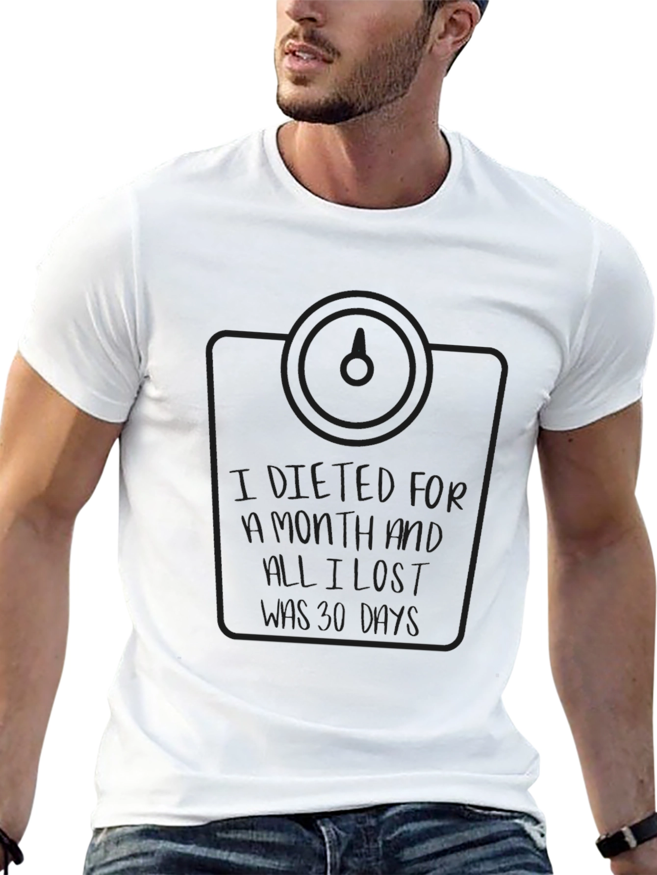 Humorous I Dieted Black T-Shirt
