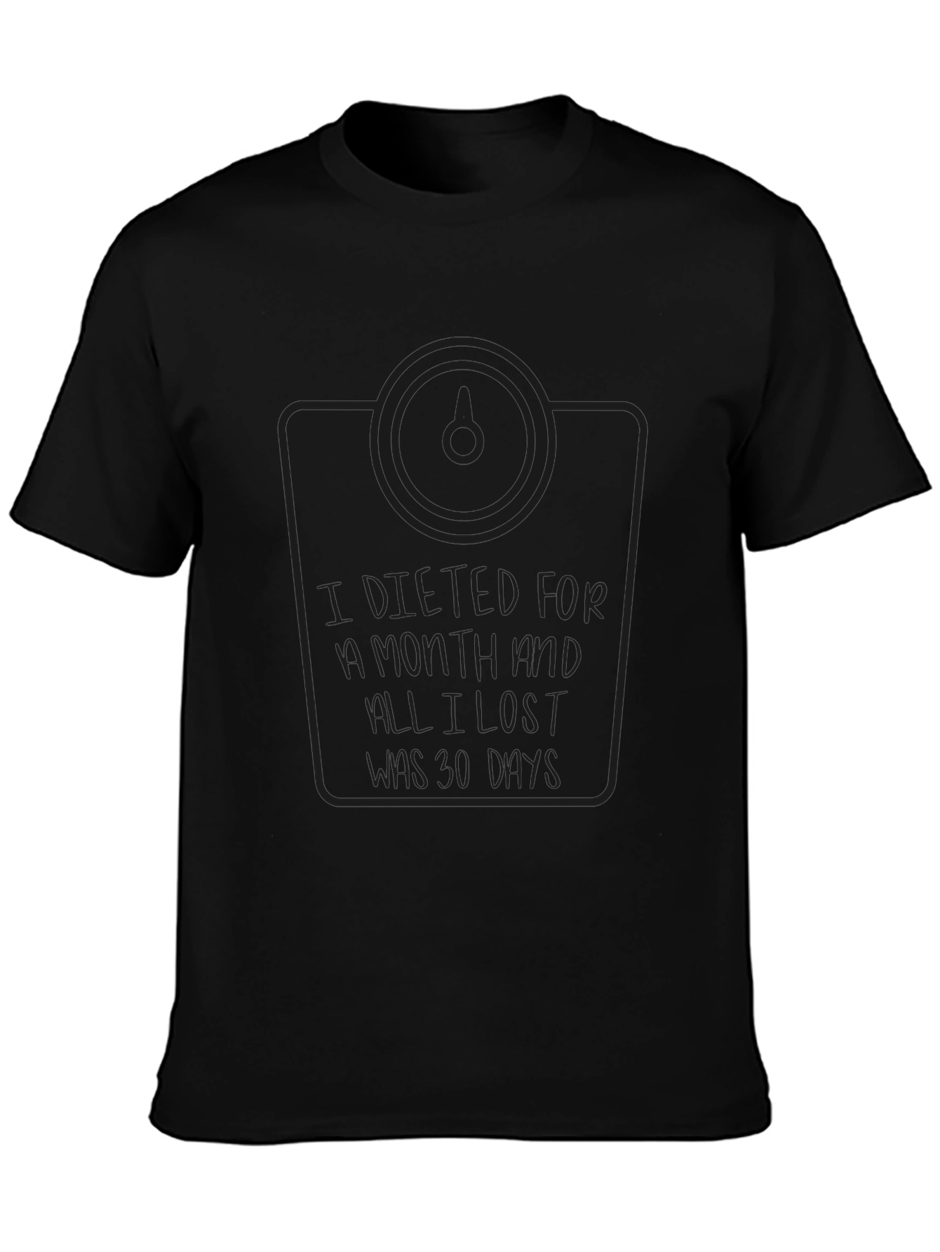 Humorous I Dieted Black T-Shirt