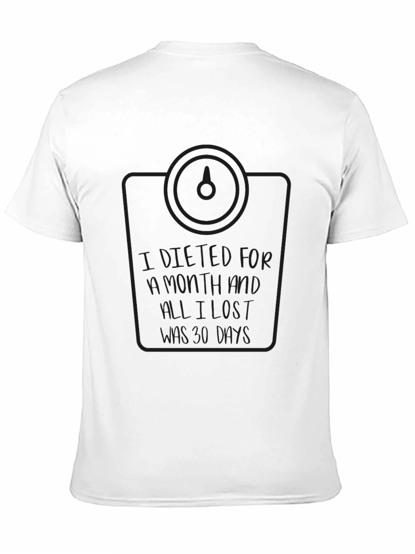 Humorous I Dieted Black T-Shirt