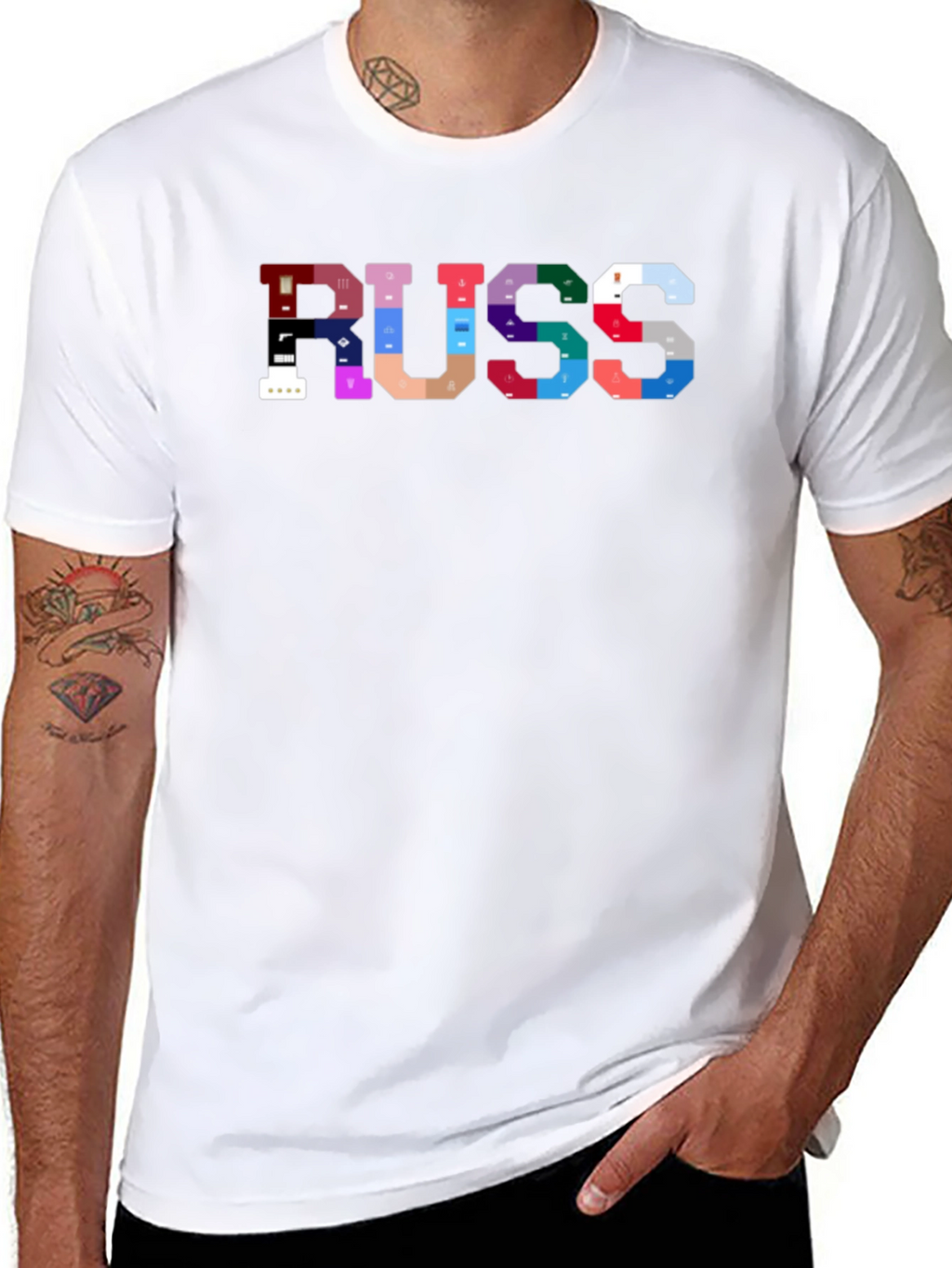 RUSS Graphic Tee - Stylish Musician Inspired T-Shirt