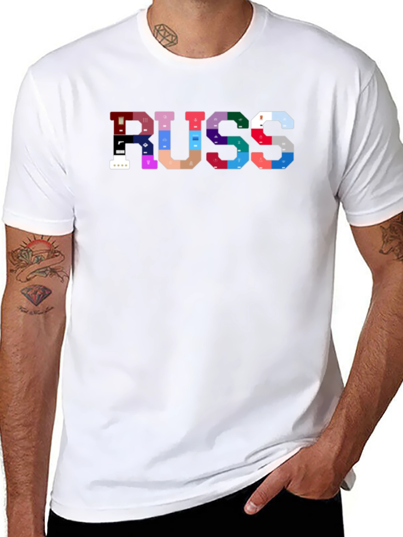 RUSS Graphic Tee - Stylish Musician Inspired T-Shirt