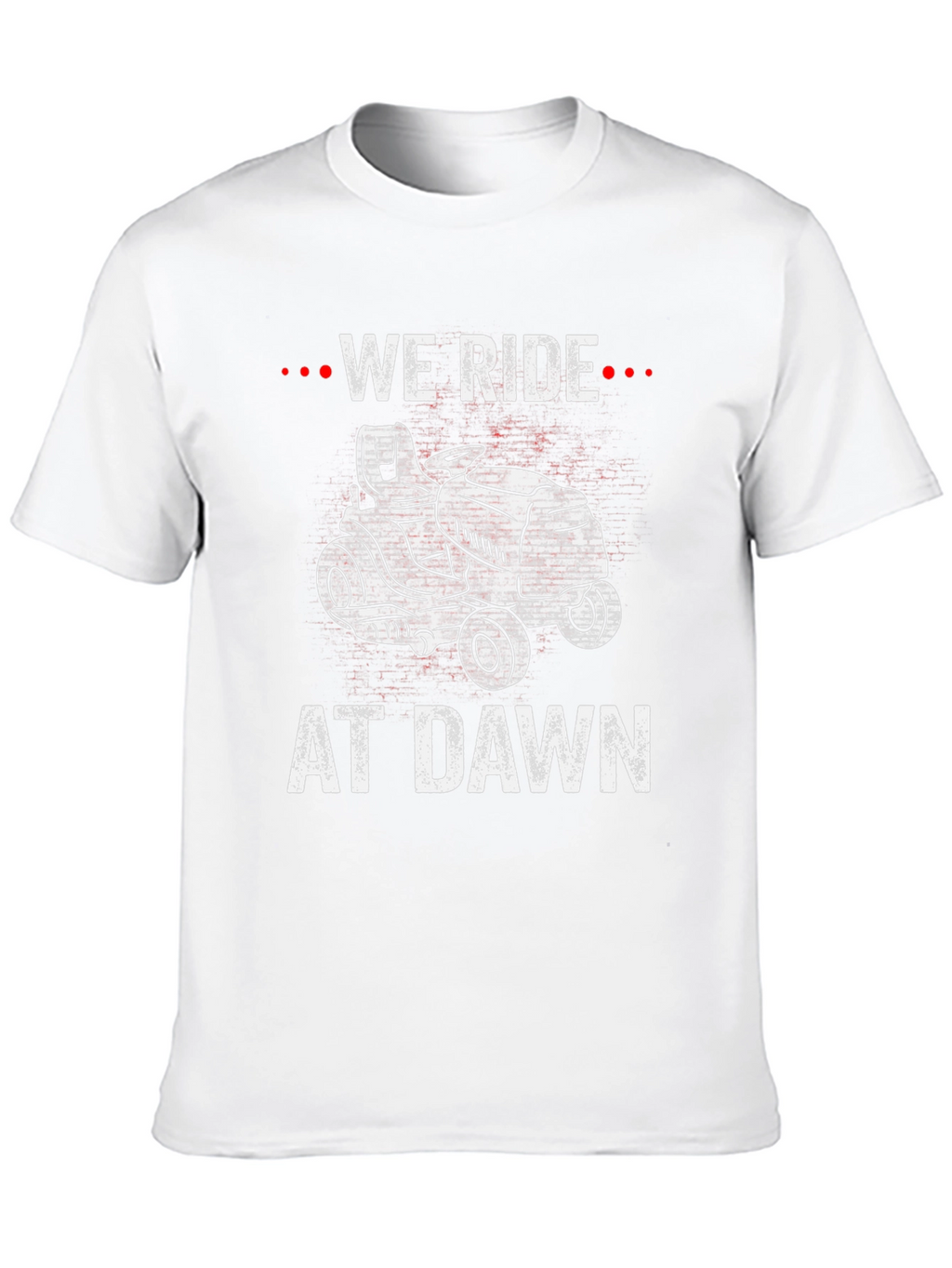 We Ride At Dawn Lawn Mower Graphic T-Shirt