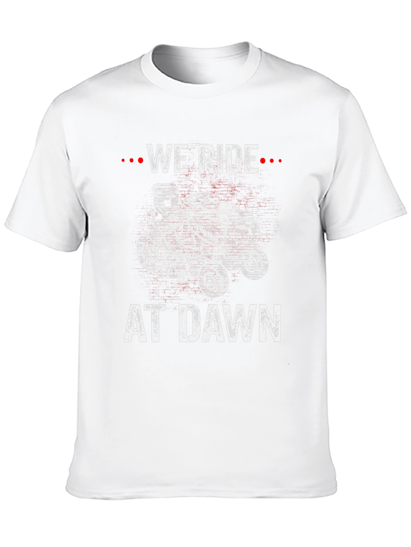 We Ride At Dawn Lawn Mower Graphic T-Shirt