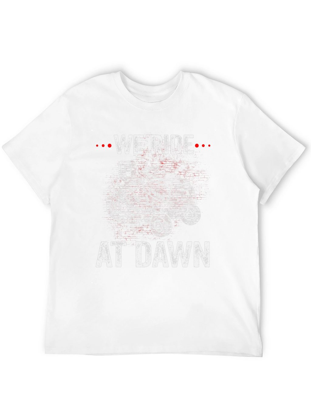 We Ride At Dawn Lawn Mower Graphic T-Shirt