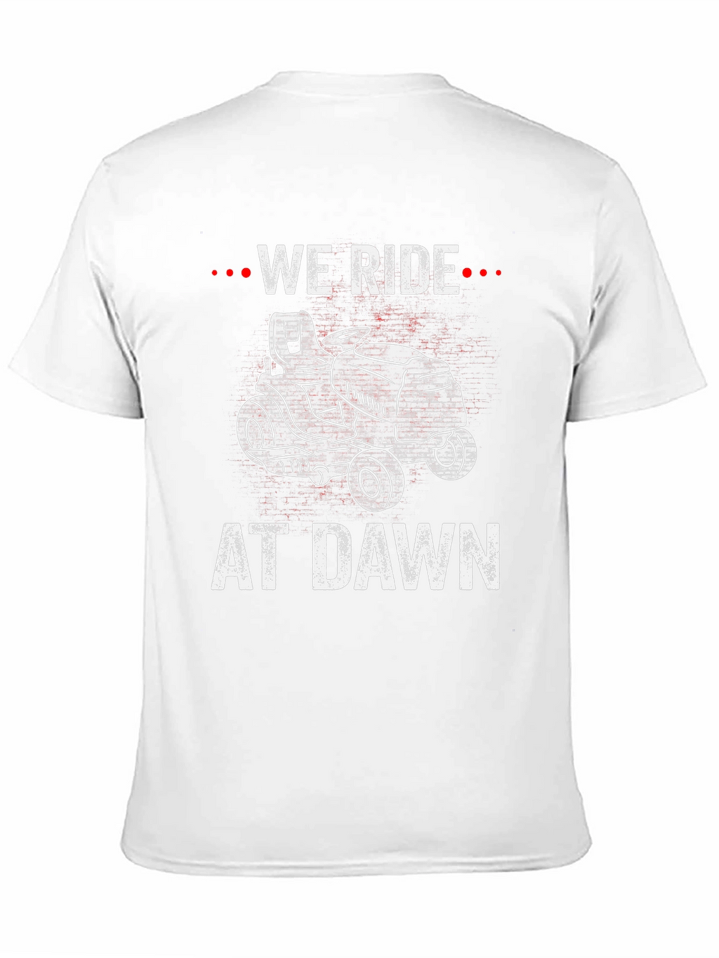 We Ride At Dawn Lawn Mower Graphic T-Shirt