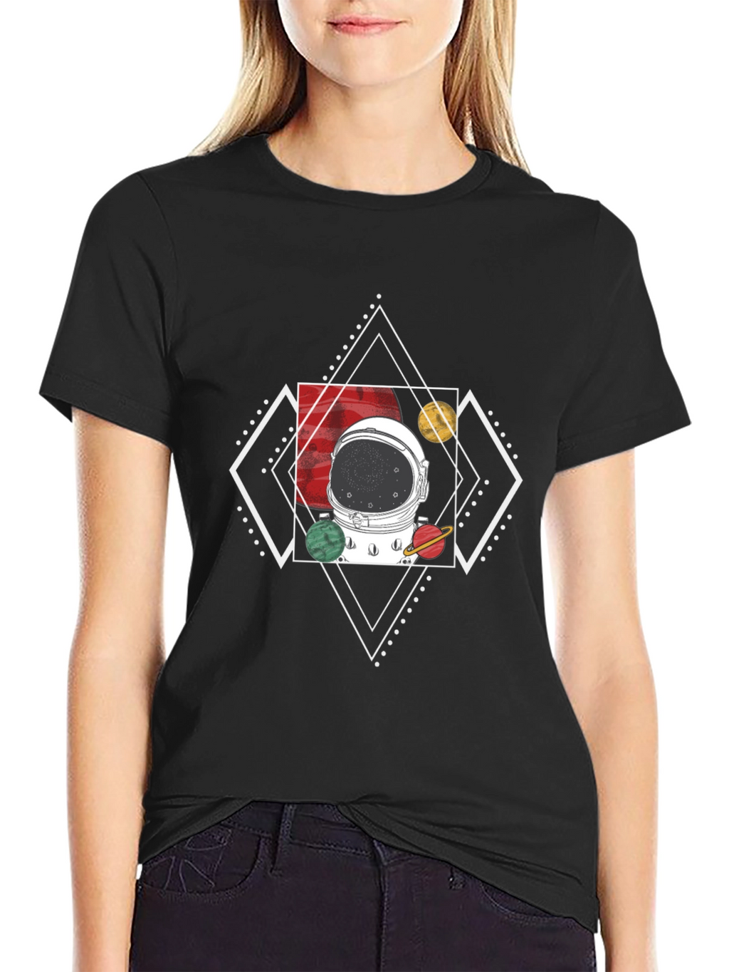 Astronaut Helmet T-Shirt - Cosmic Design