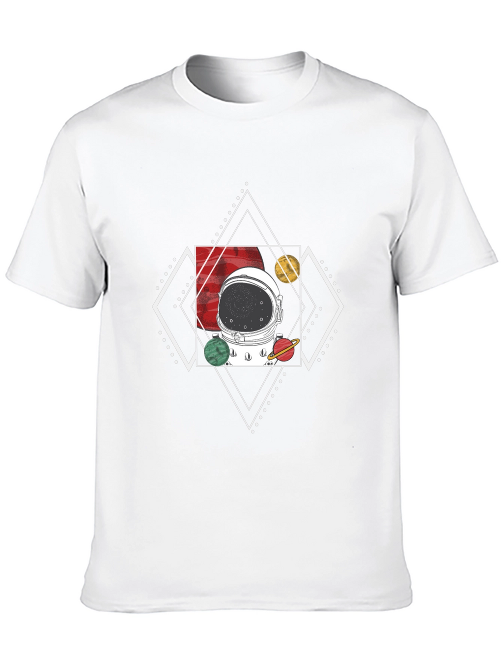 Astronaut Helmet T-Shirt - Cosmic Design