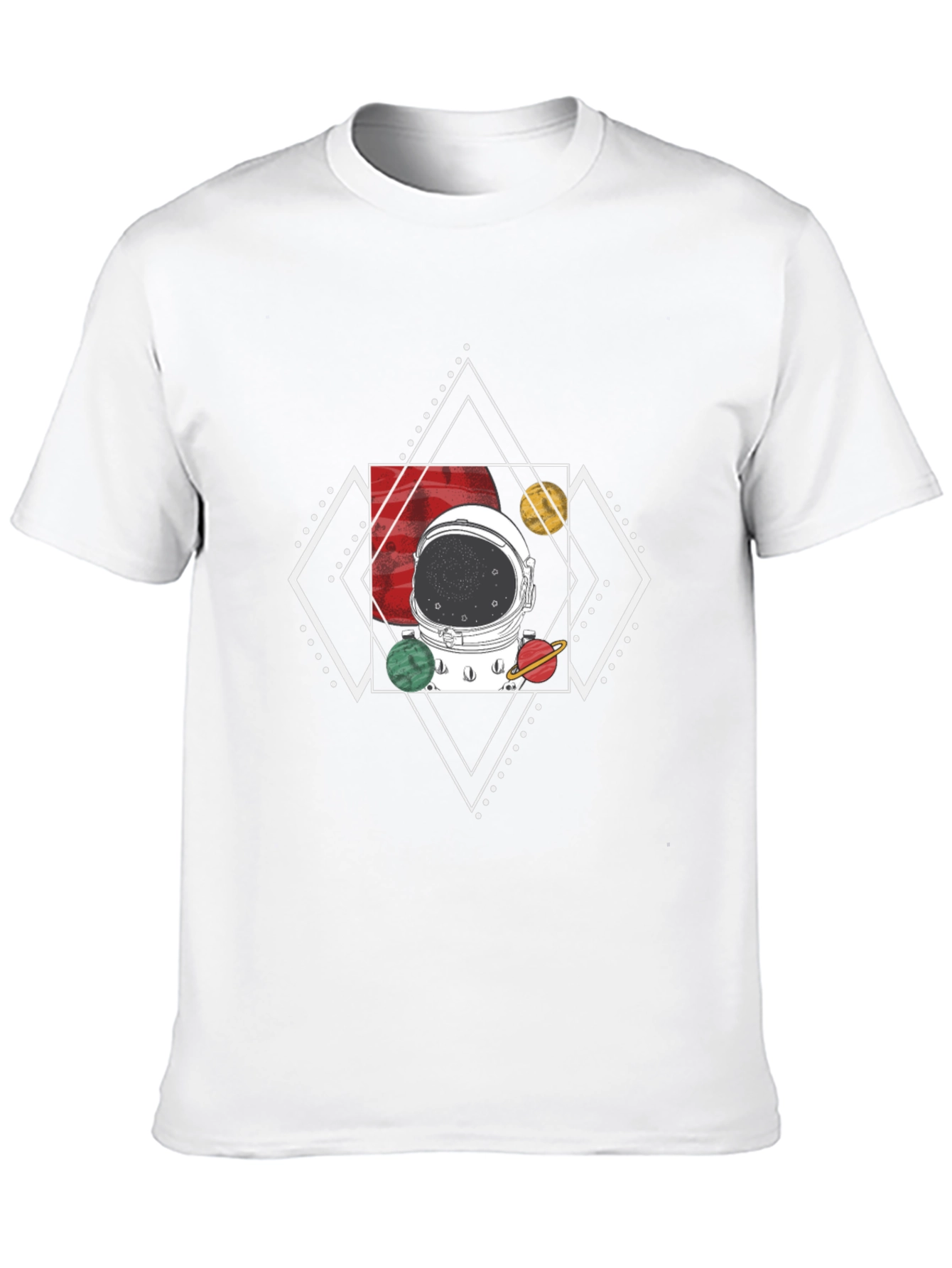 Astronaut Helmet T-Shirt - Cosmic Design