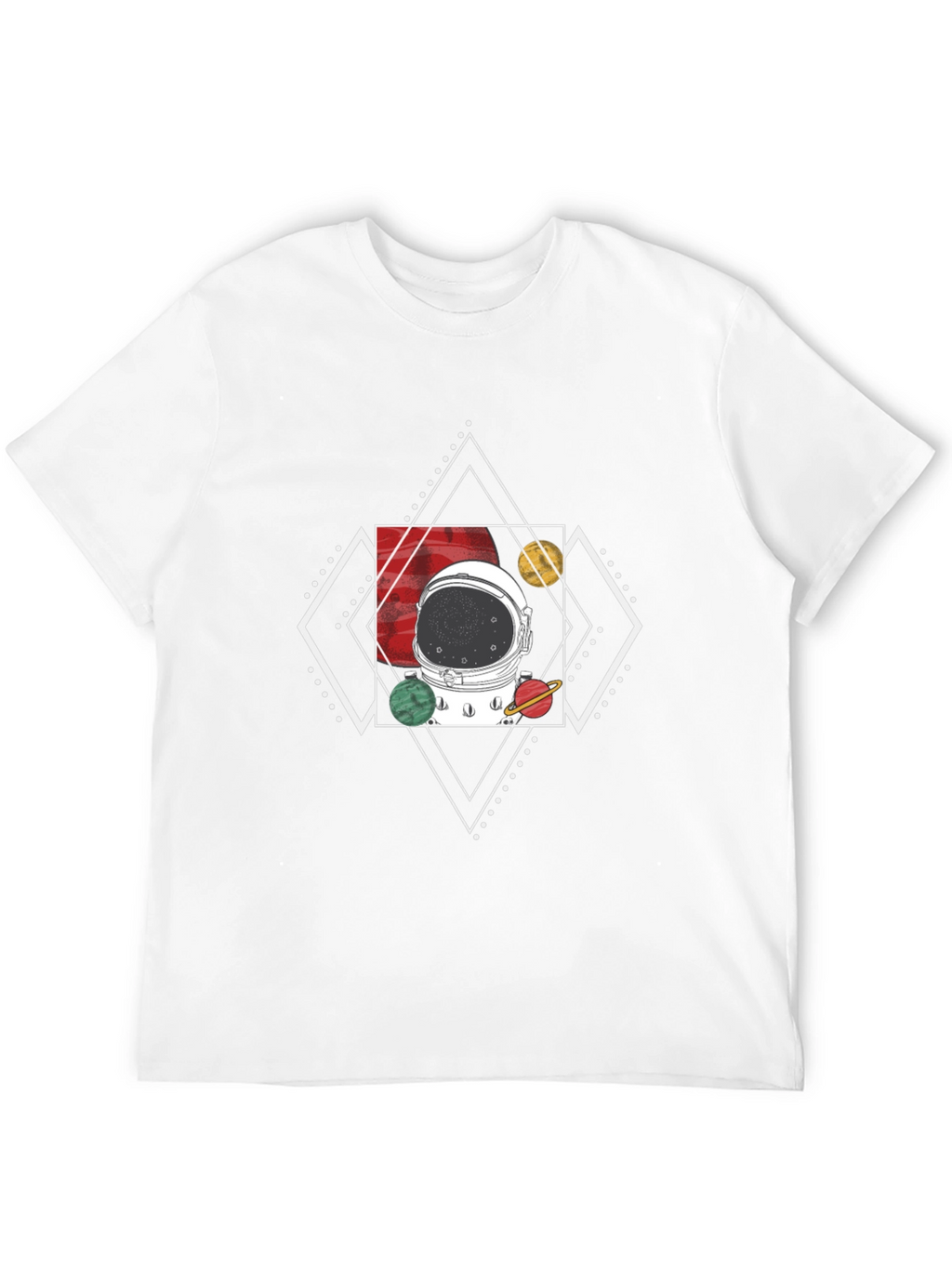 Astronaut Helmet T-Shirt - Cosmic Design