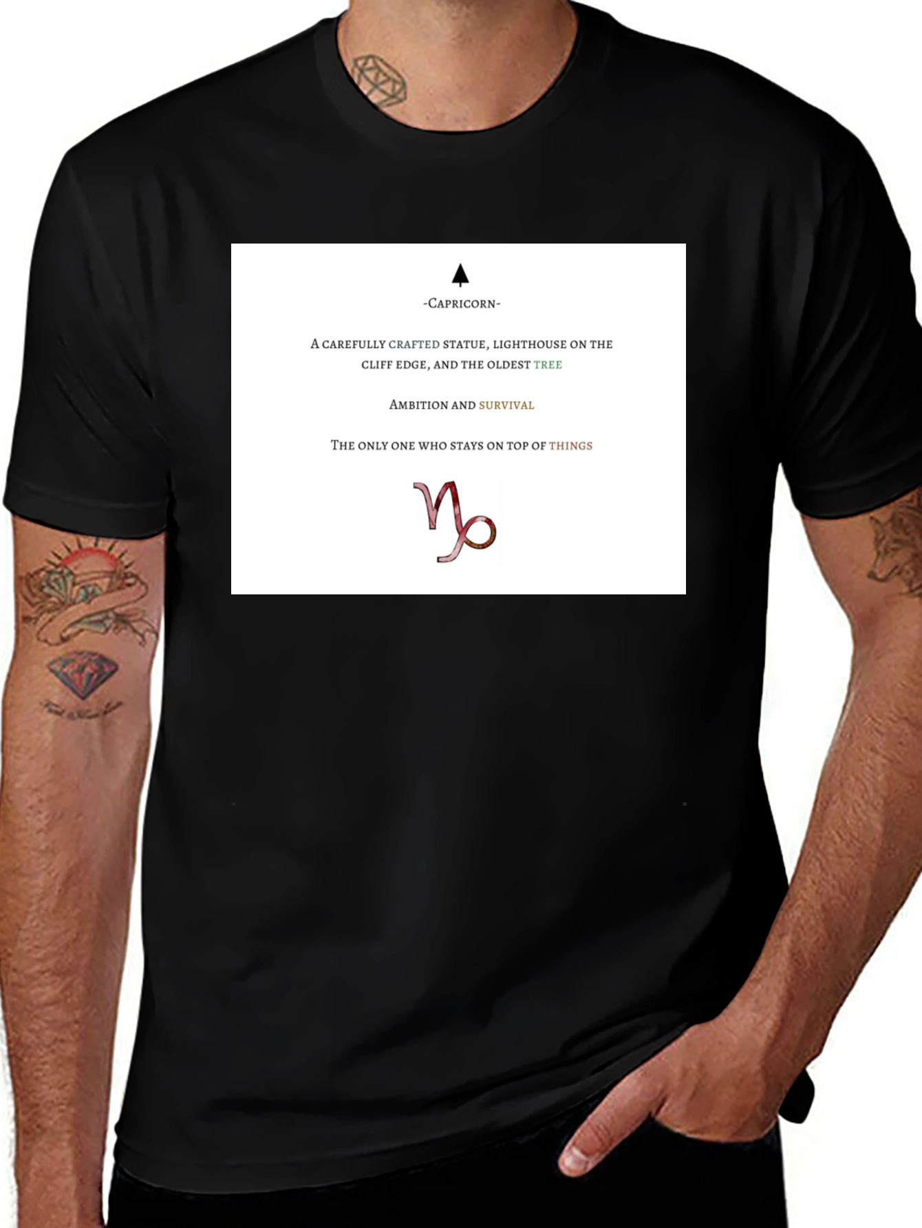 Capricorn Zodiac T-Shirt - Ambition & Survival Tee