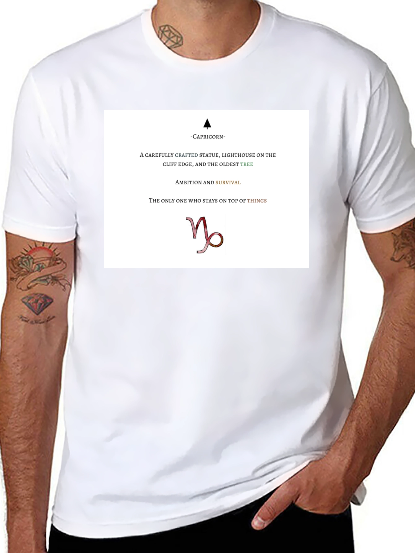 Capricorn Zodiac T-Shirt - Ambition & Survival Tee