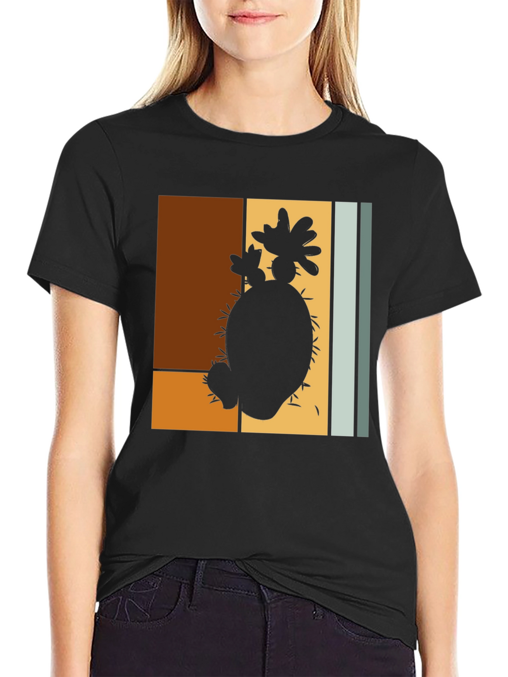 Retro Cactus Silhouette Graphic Tee