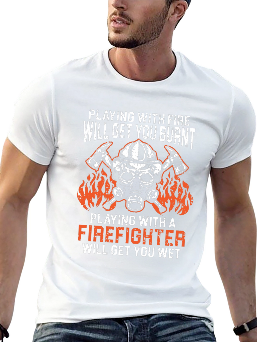 Firefighter T-Shirt: Playing With Fire Design