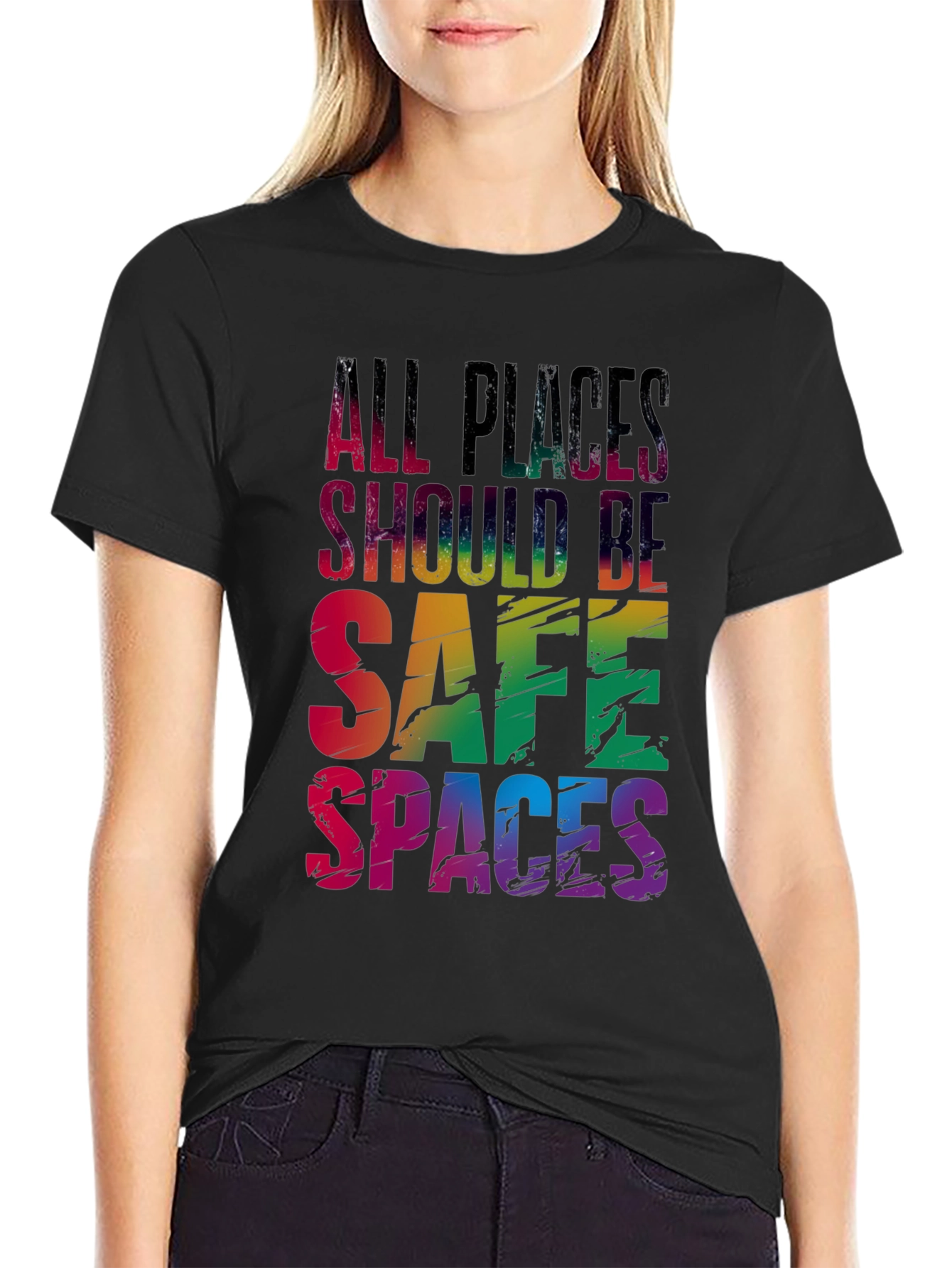 All Places Should Be Safe Spaces LGBTQ T-Shirt