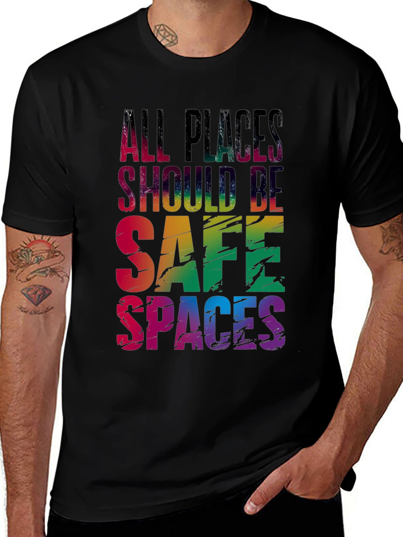 All Places Should Be Safe Spaces LGBTQ T-Shirt