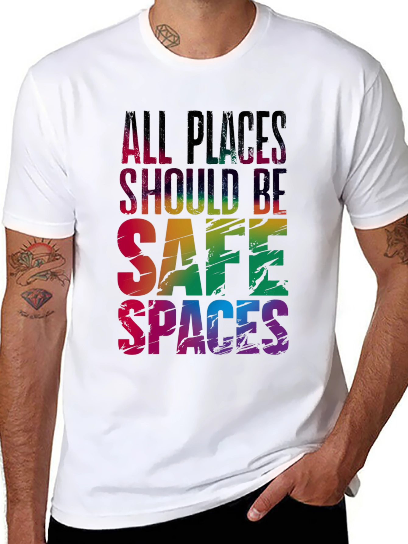All Places Should Be Safe Spaces LGBTQ T-Shirt