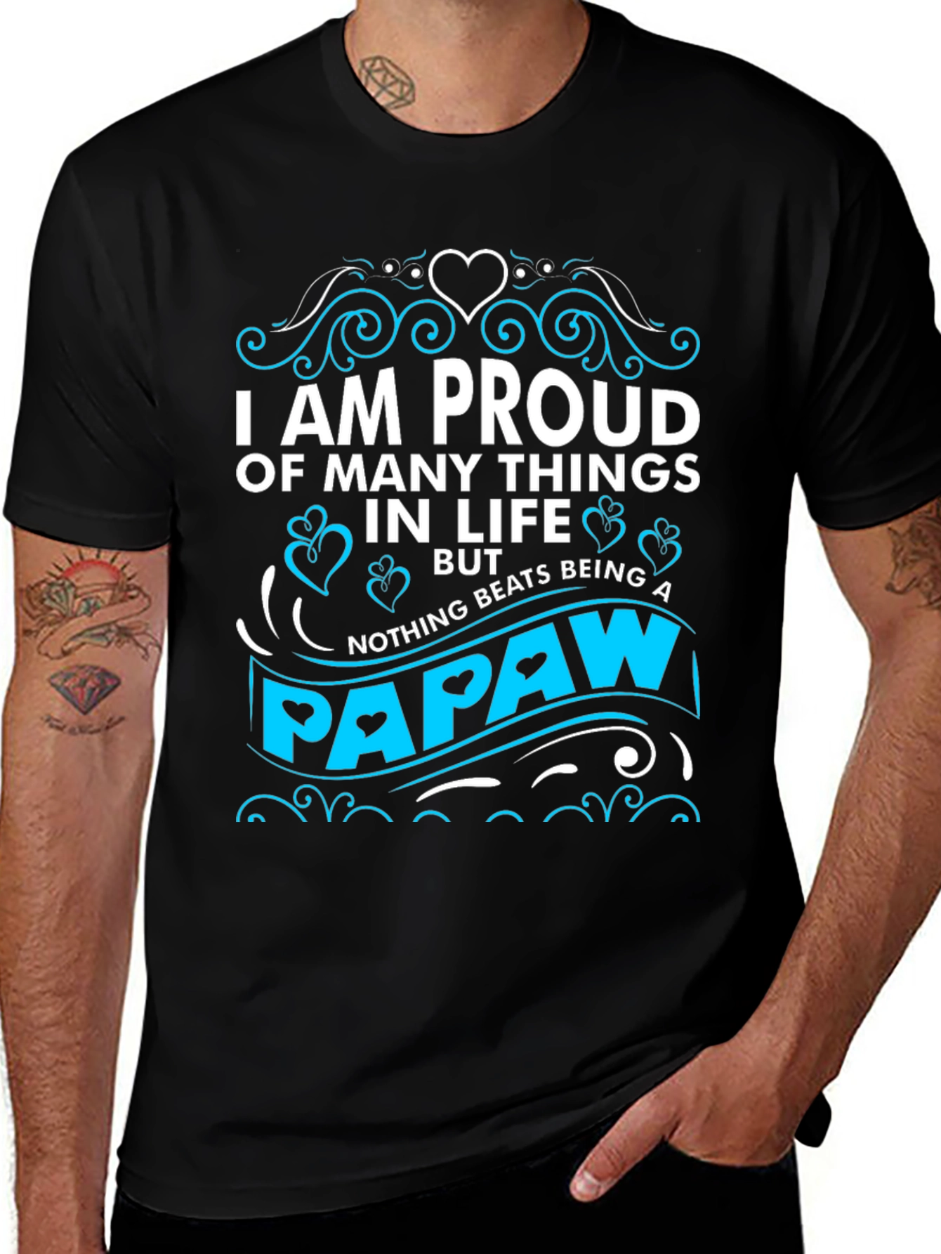 Proud Papaw T-Shirt - Novelty Grandfather Tee