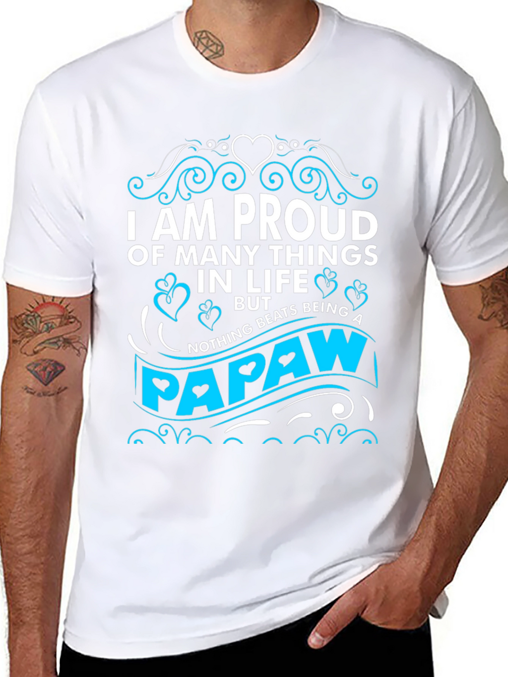 Proud Papaw T-Shirt - Novelty Grandfather Tee