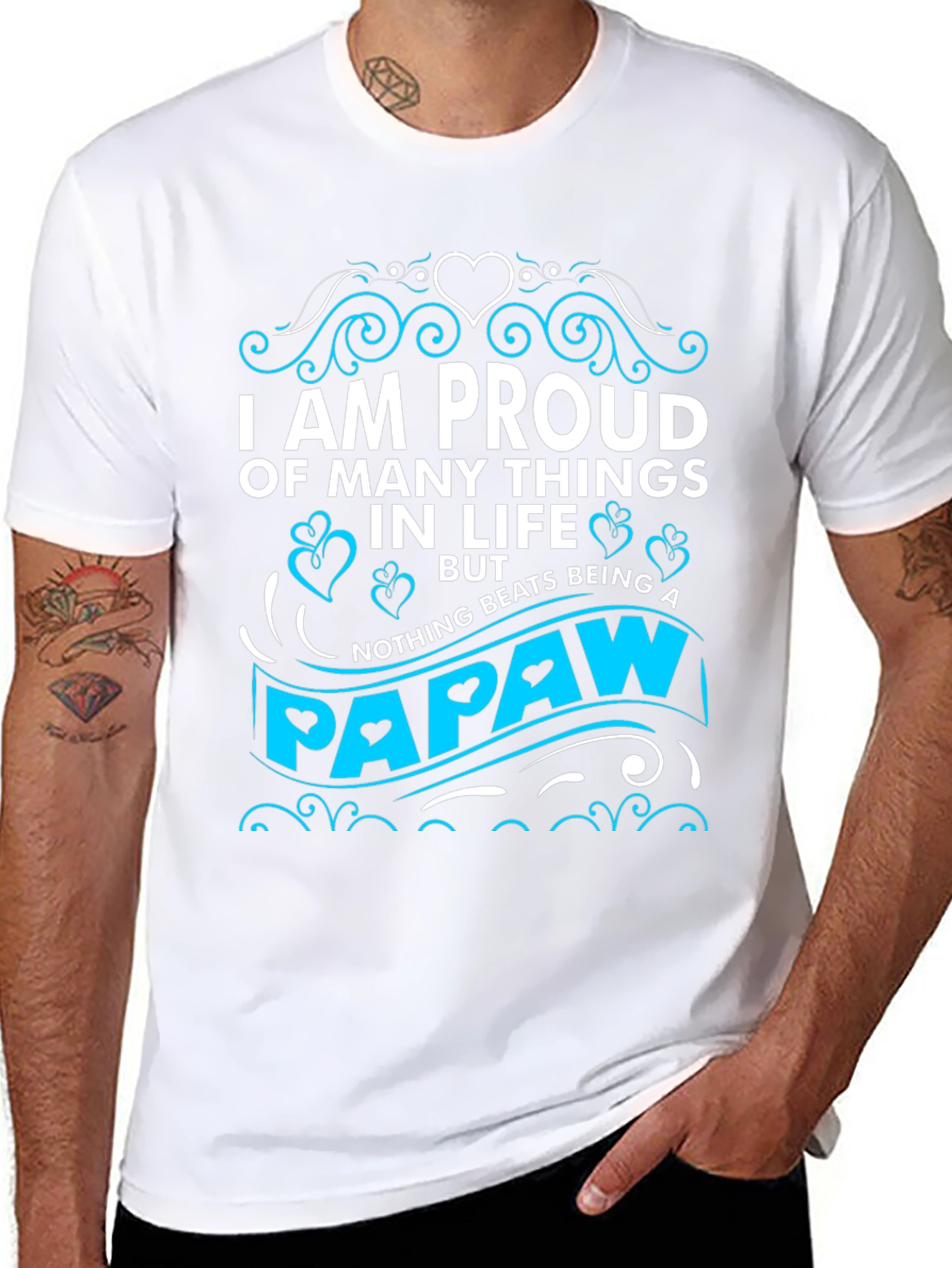 Proud Papaw T-Shirt - Novelty Grandfather Tee