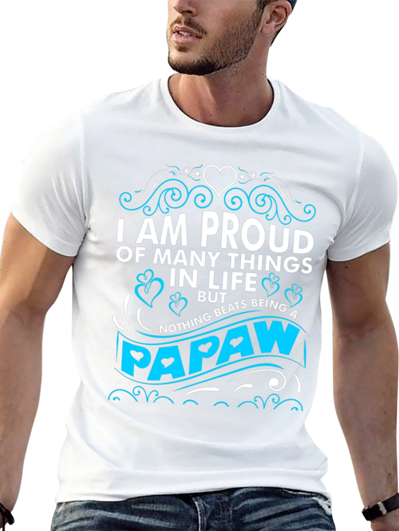 Proud Papaw T-Shirt - Novelty Grandfather Tee