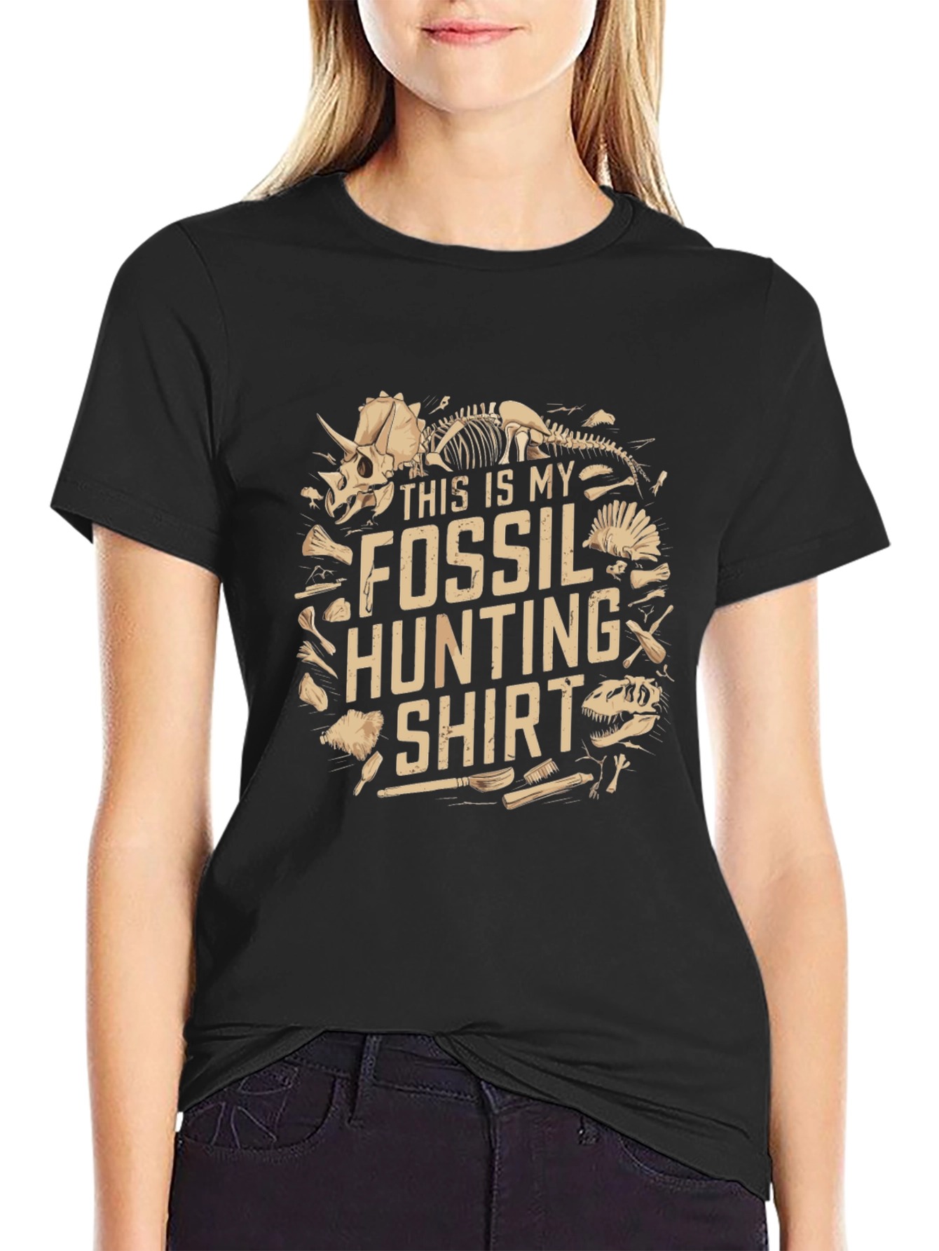 Fossil Hunting Shirt - Dinosaur Skeleton Tee