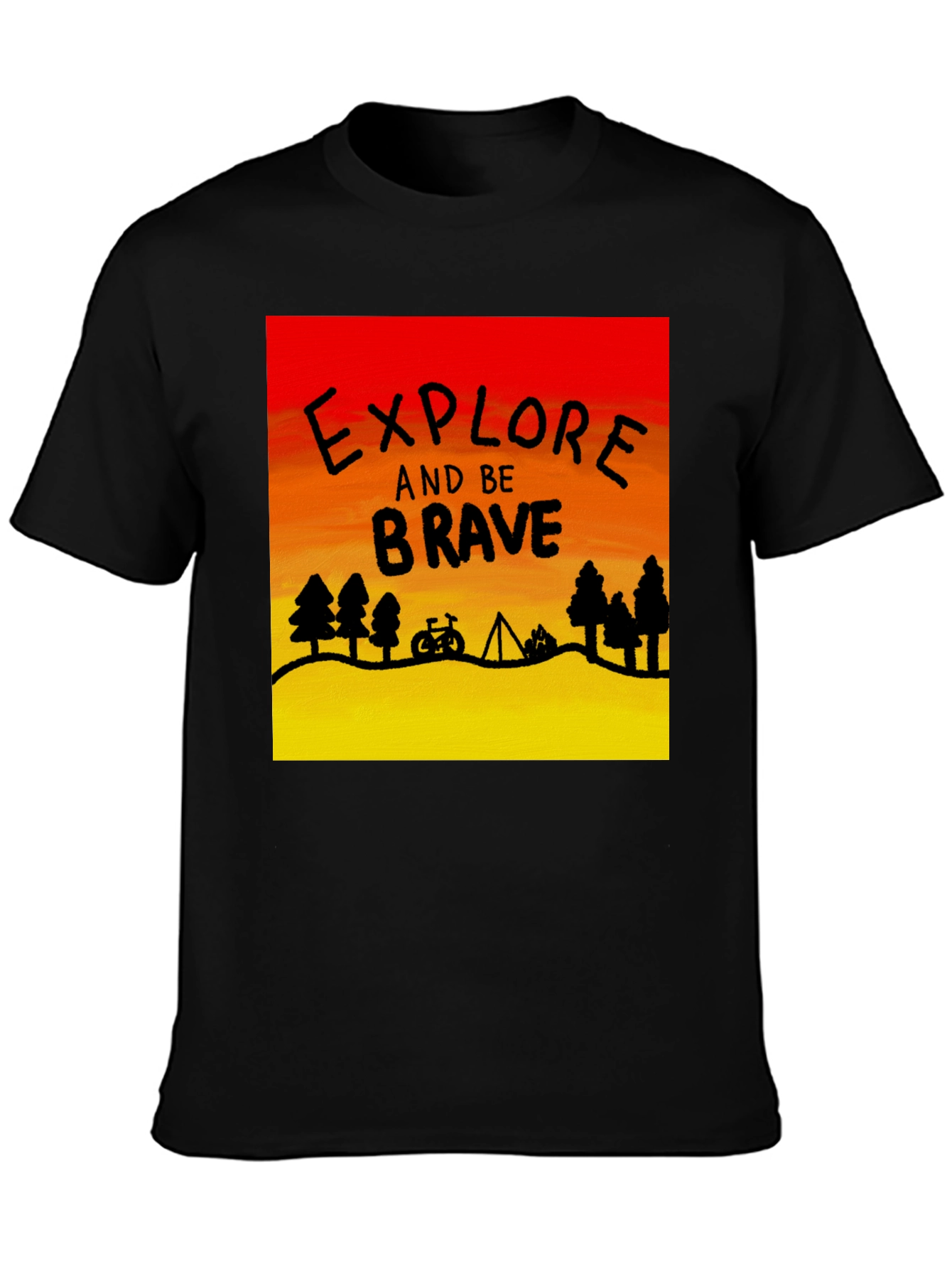 Explore and Be Brave Graphic Tee - Adventure Awaits!