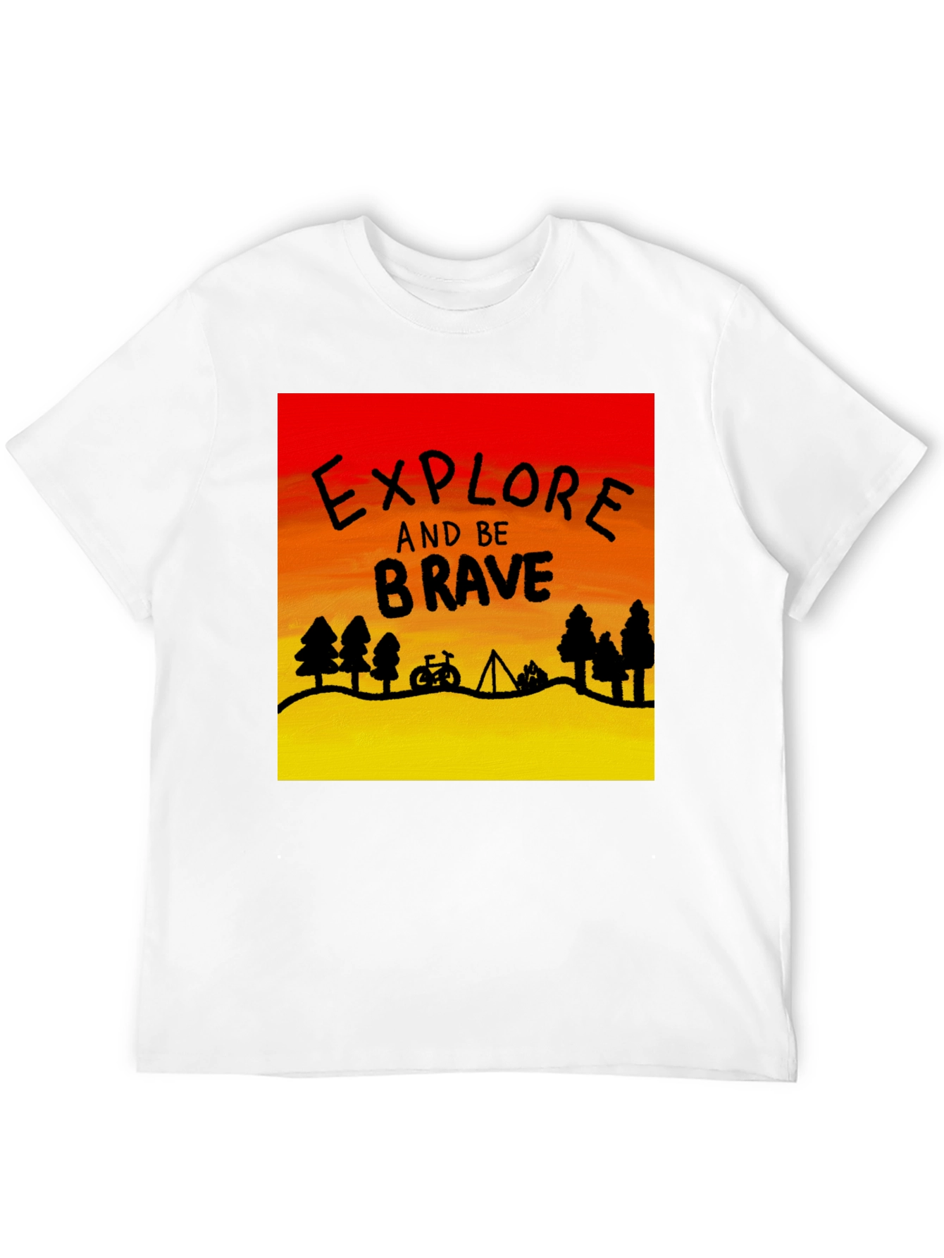 Explore and Be Brave Graphic Tee - Adventure Awaits!