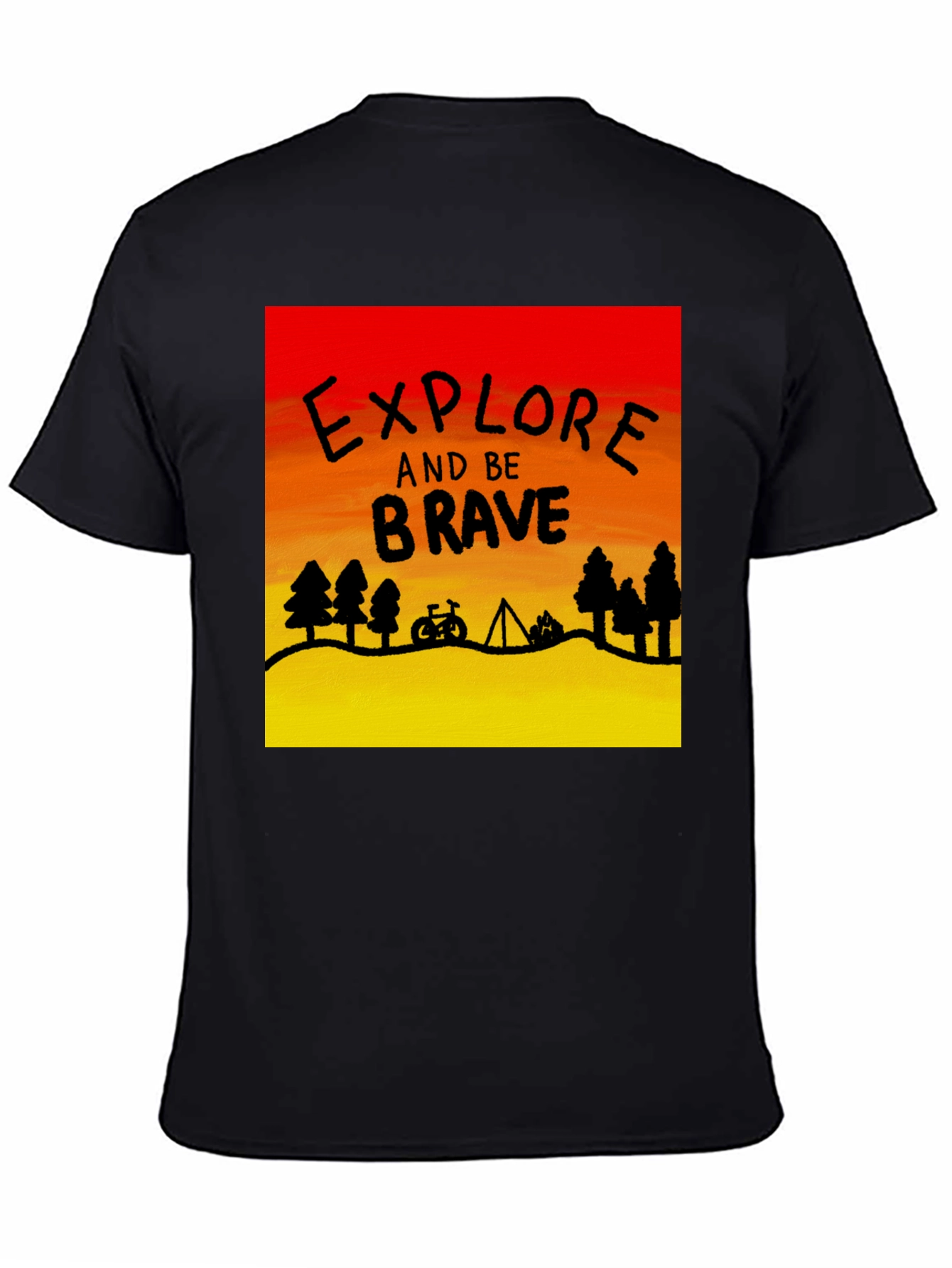 Explore and Be Brave Graphic Tee - Adventure Awaits!