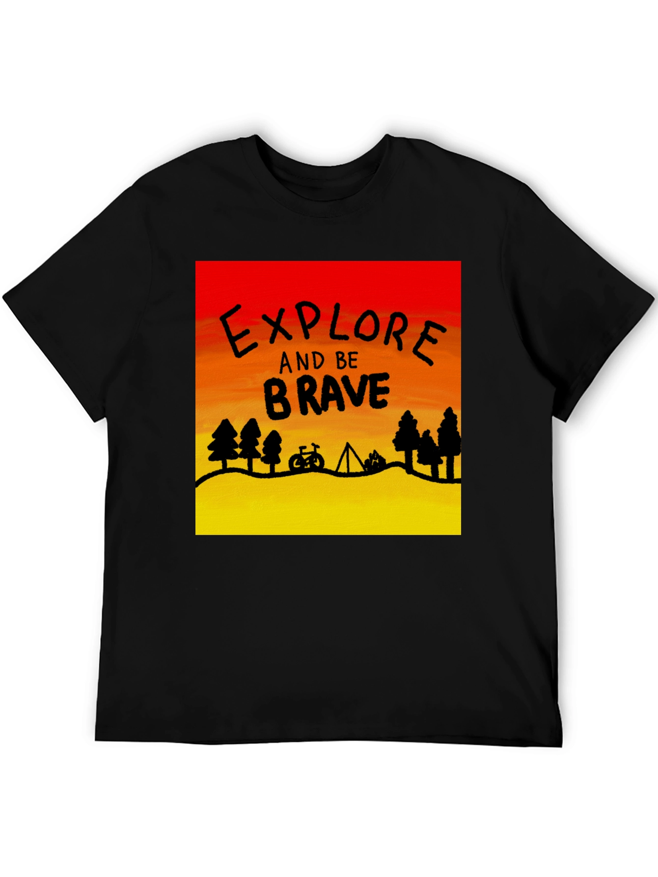 Explore and Be Brave Graphic Tee - Adventure Awaits!