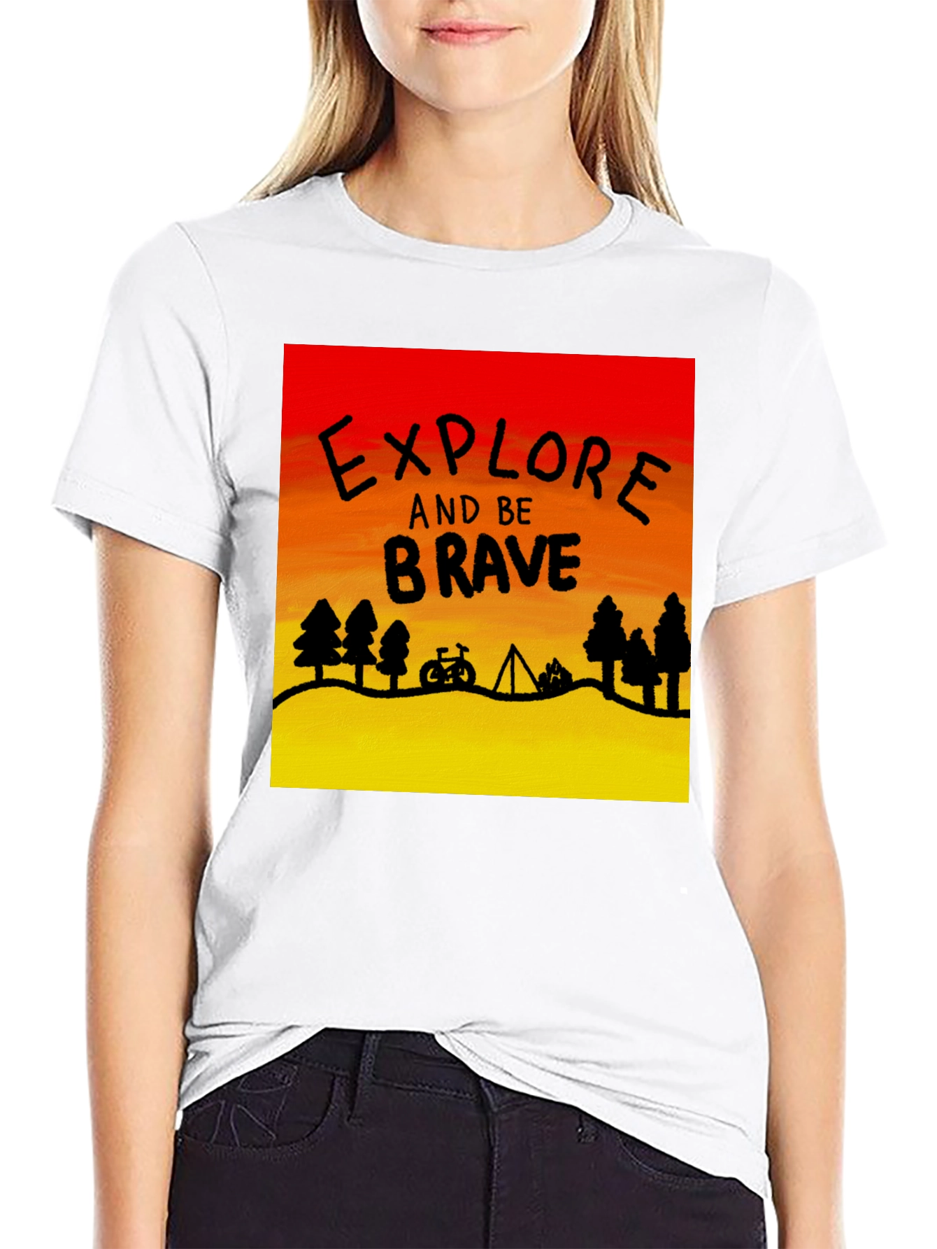 Explore and Be Brave Graphic Tee - Adventure Awaits!