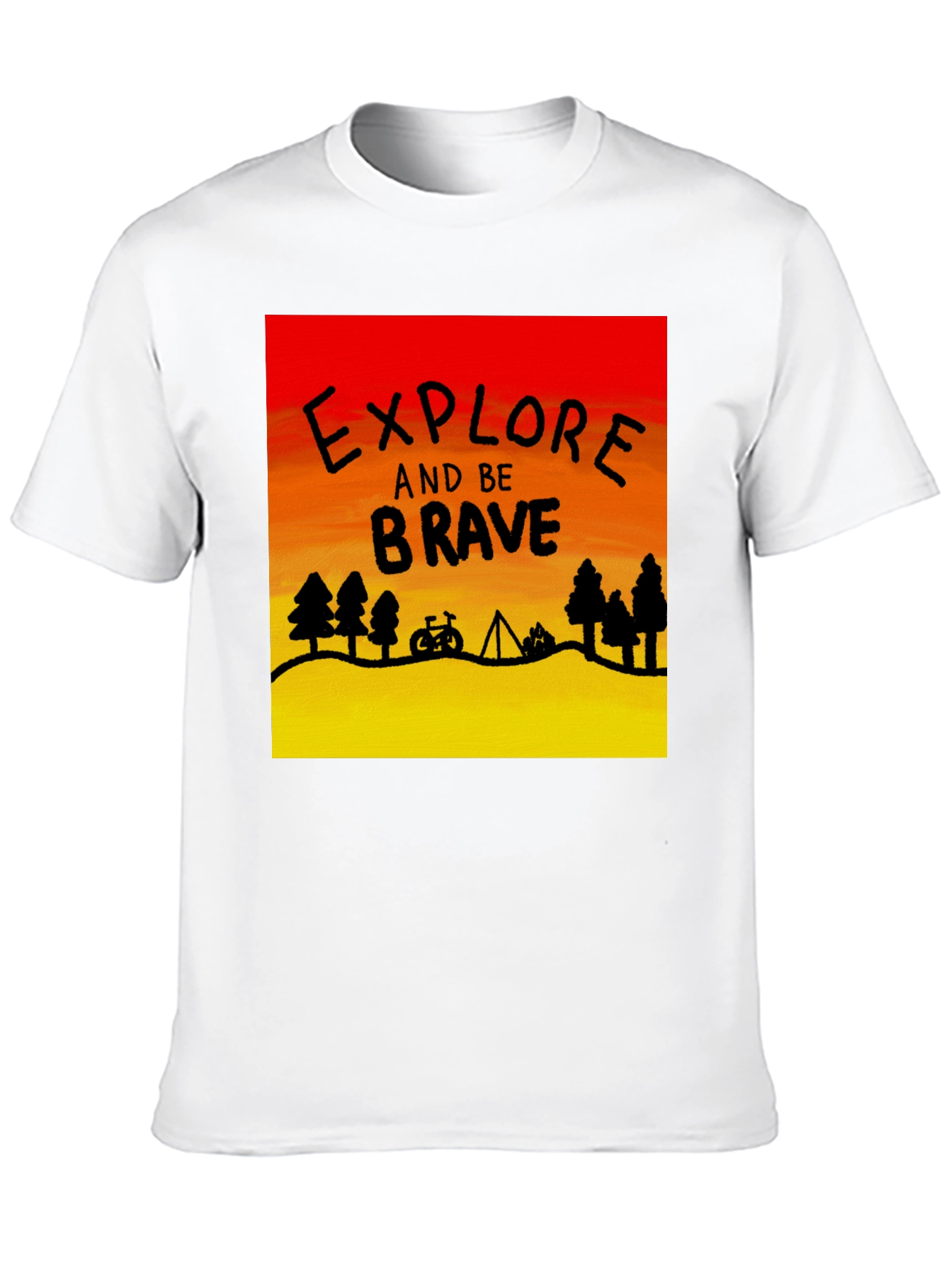 Explore and Be Brave Graphic Tee - Adventure Awaits!