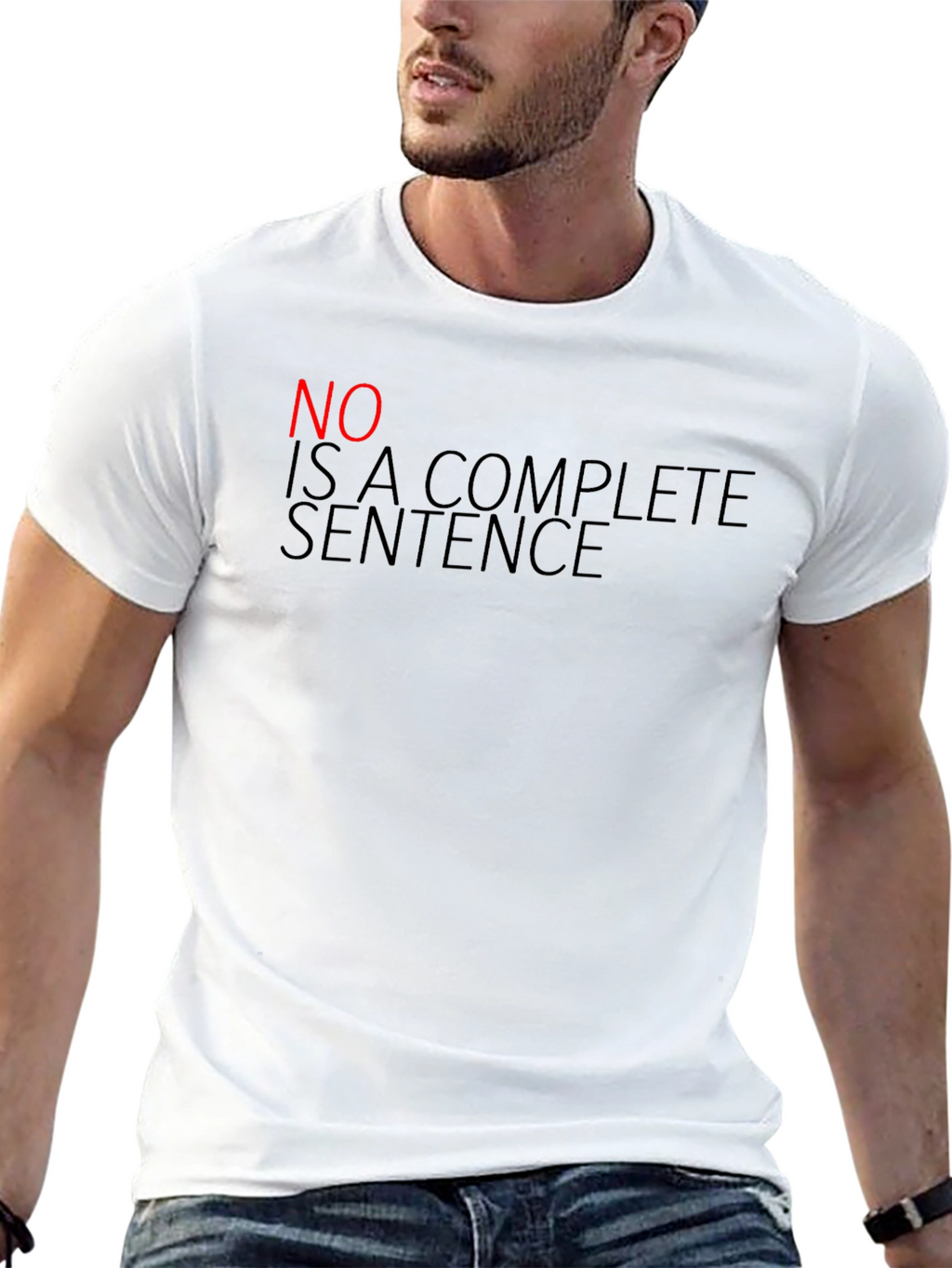 Funny Sarcastic T-Shirt - No Is A Complete Sentence