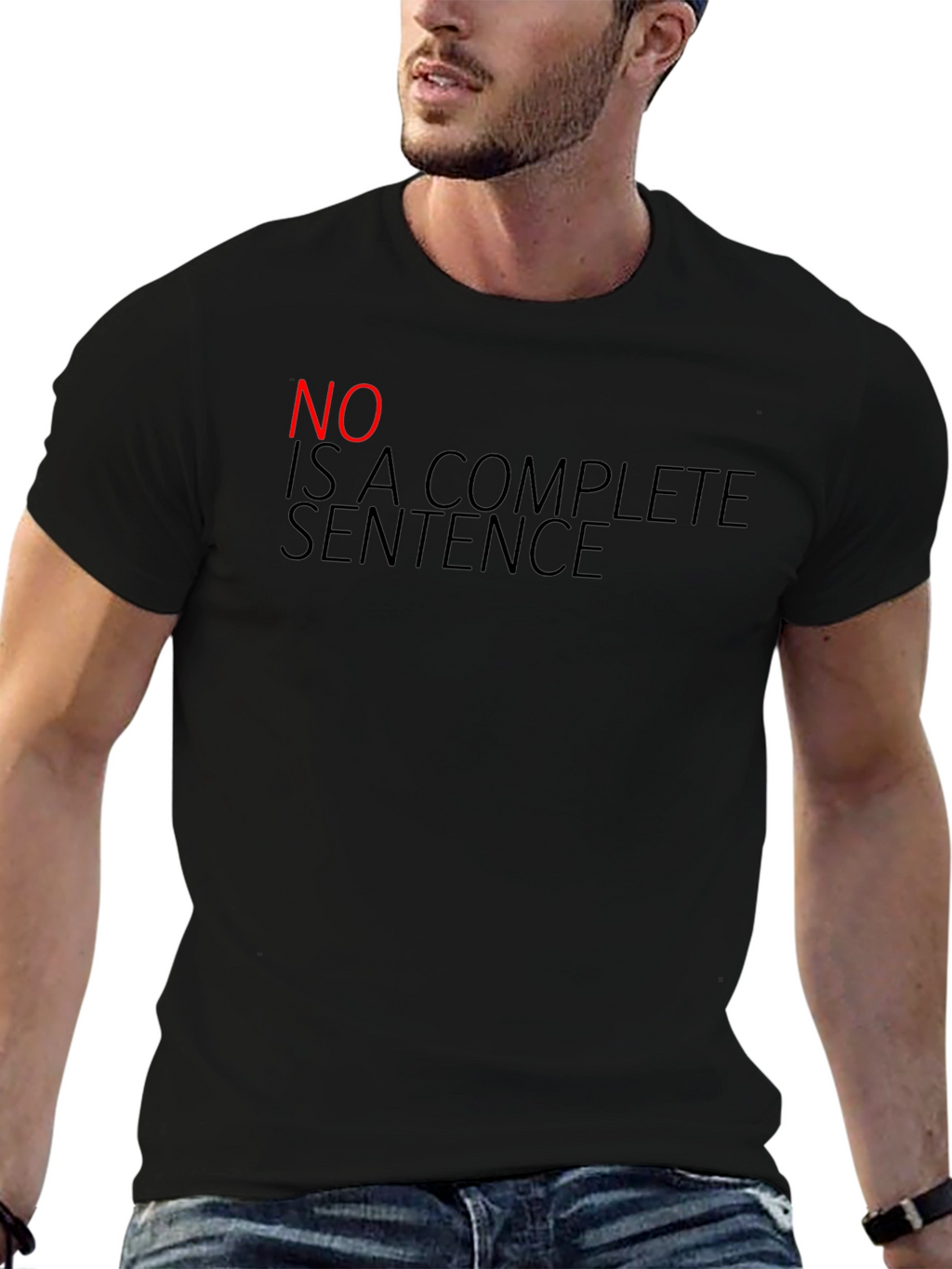 Funny Sarcastic T-Shirt - No Is A Complete Sentence