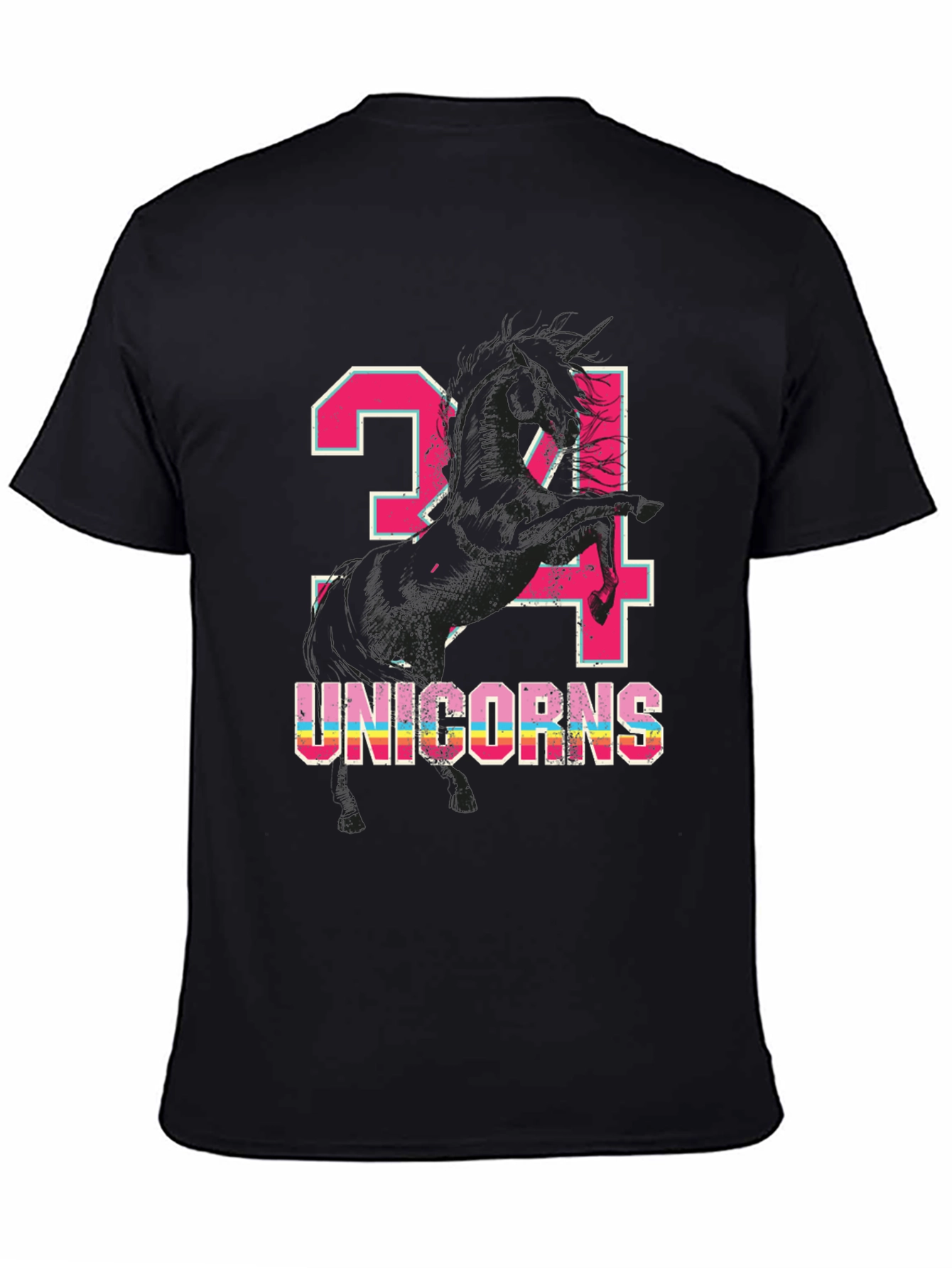 Unicorns Black Graphic Tee
