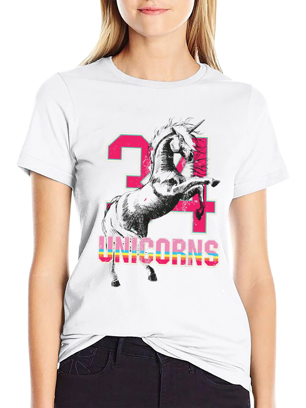 Unicorns Black Graphic Tee