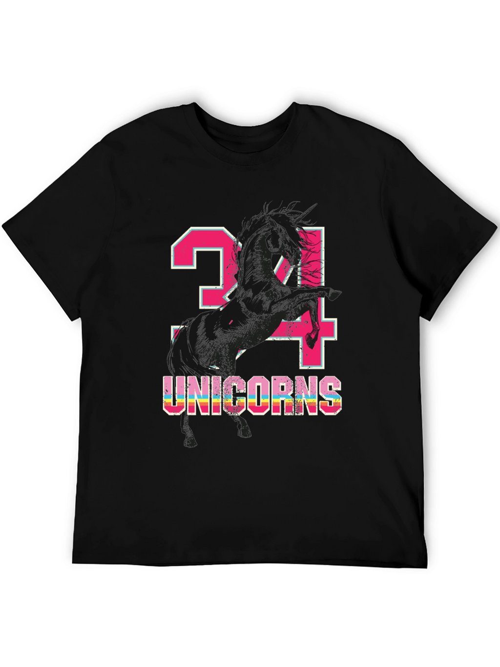 Unicorns Black Graphic Tee