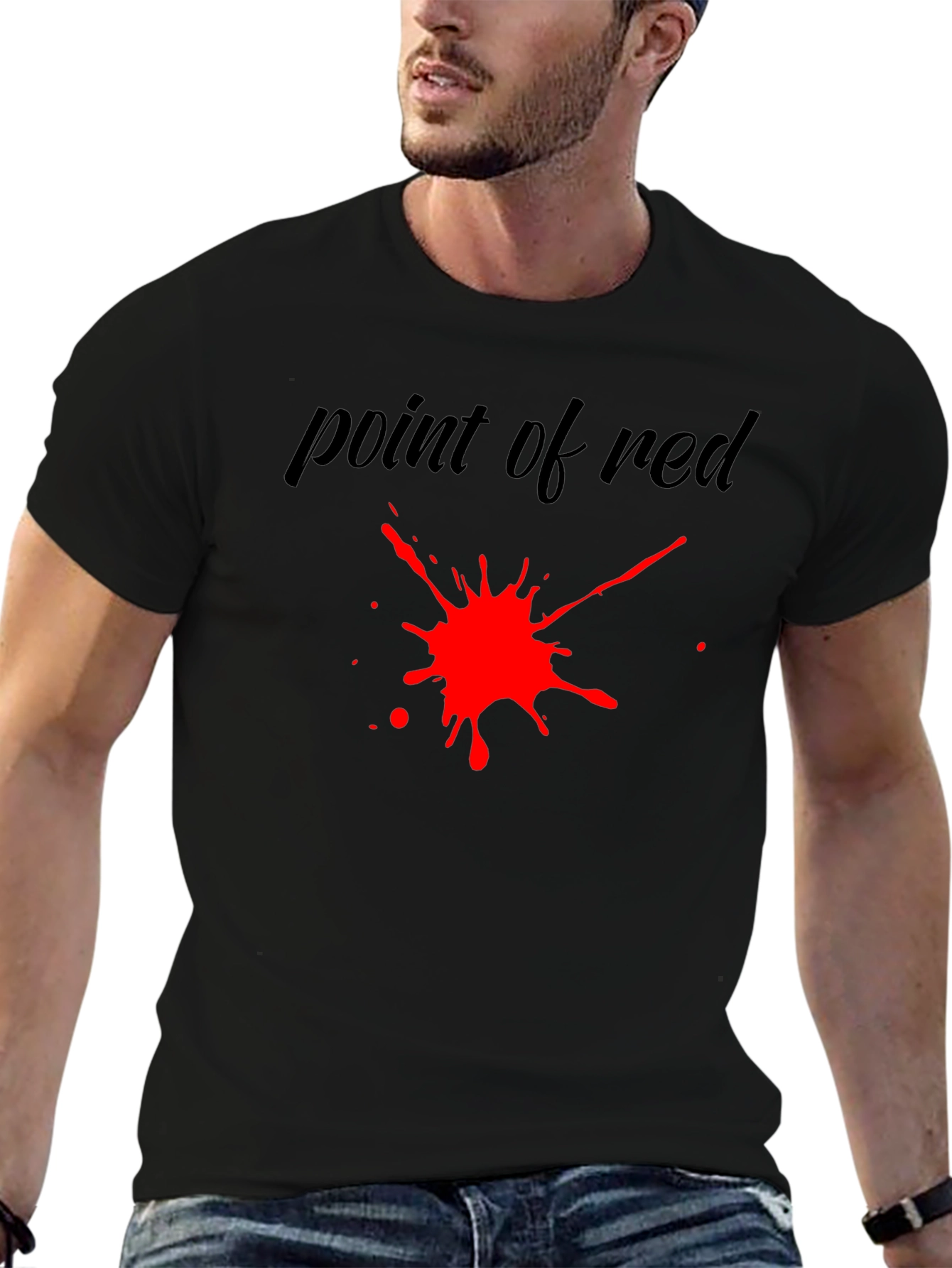Point of Red Graphic T-Shirt - Bold Statement Tee